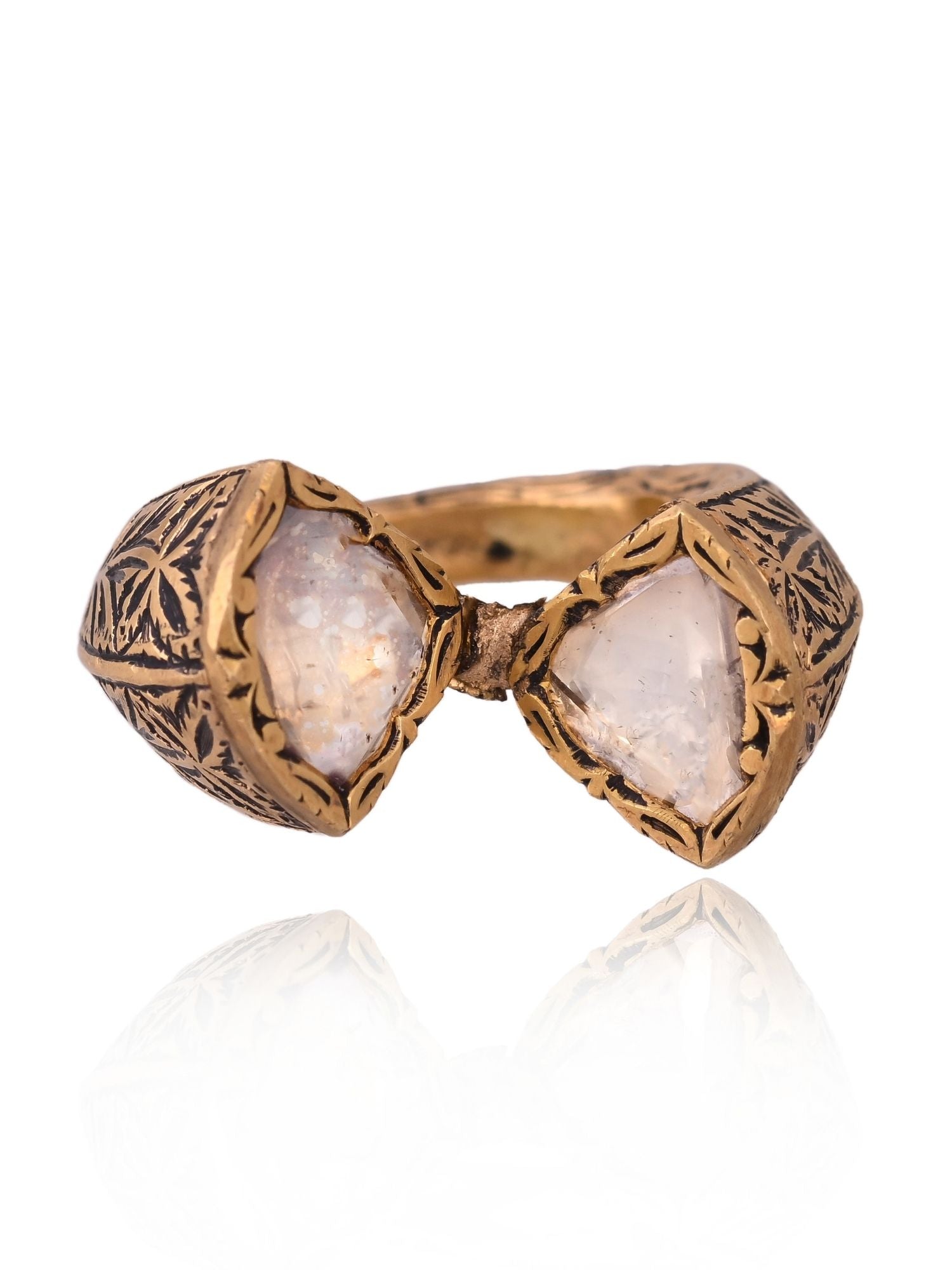 Old Gold Polki Ring