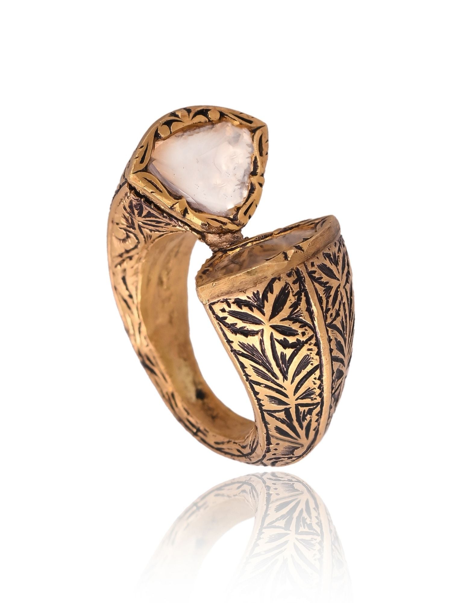 Old Gold Polki Ring