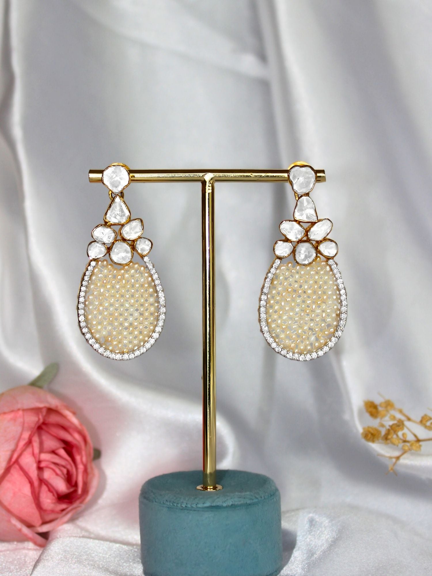 Halo of Light Polki Earrings
