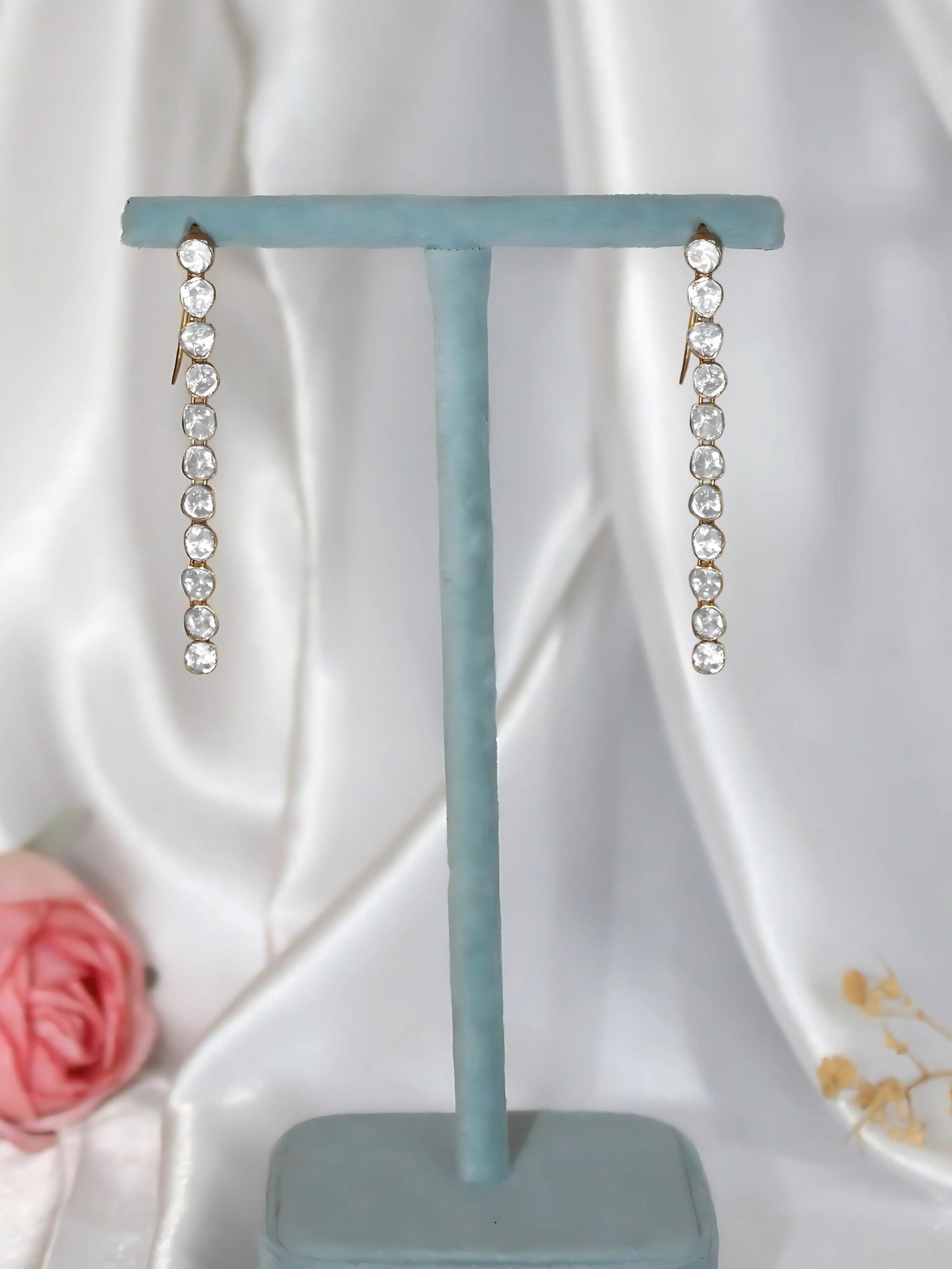 Lustre Line Polki Earrings