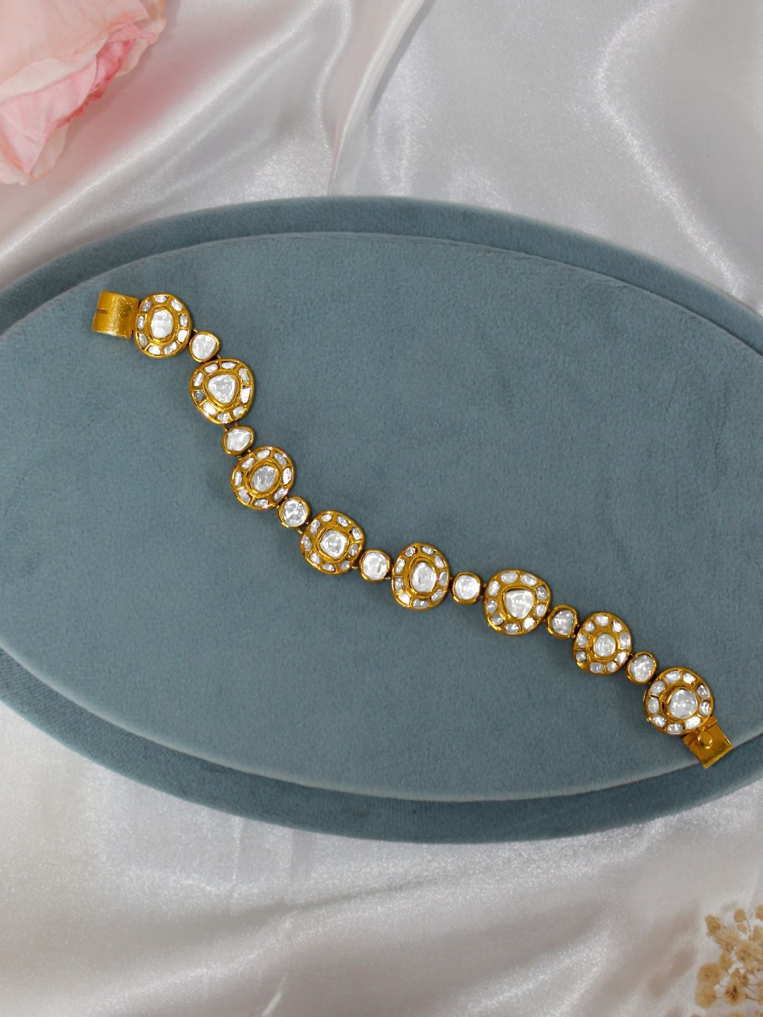 Gleaming Circles Polki Bracelet