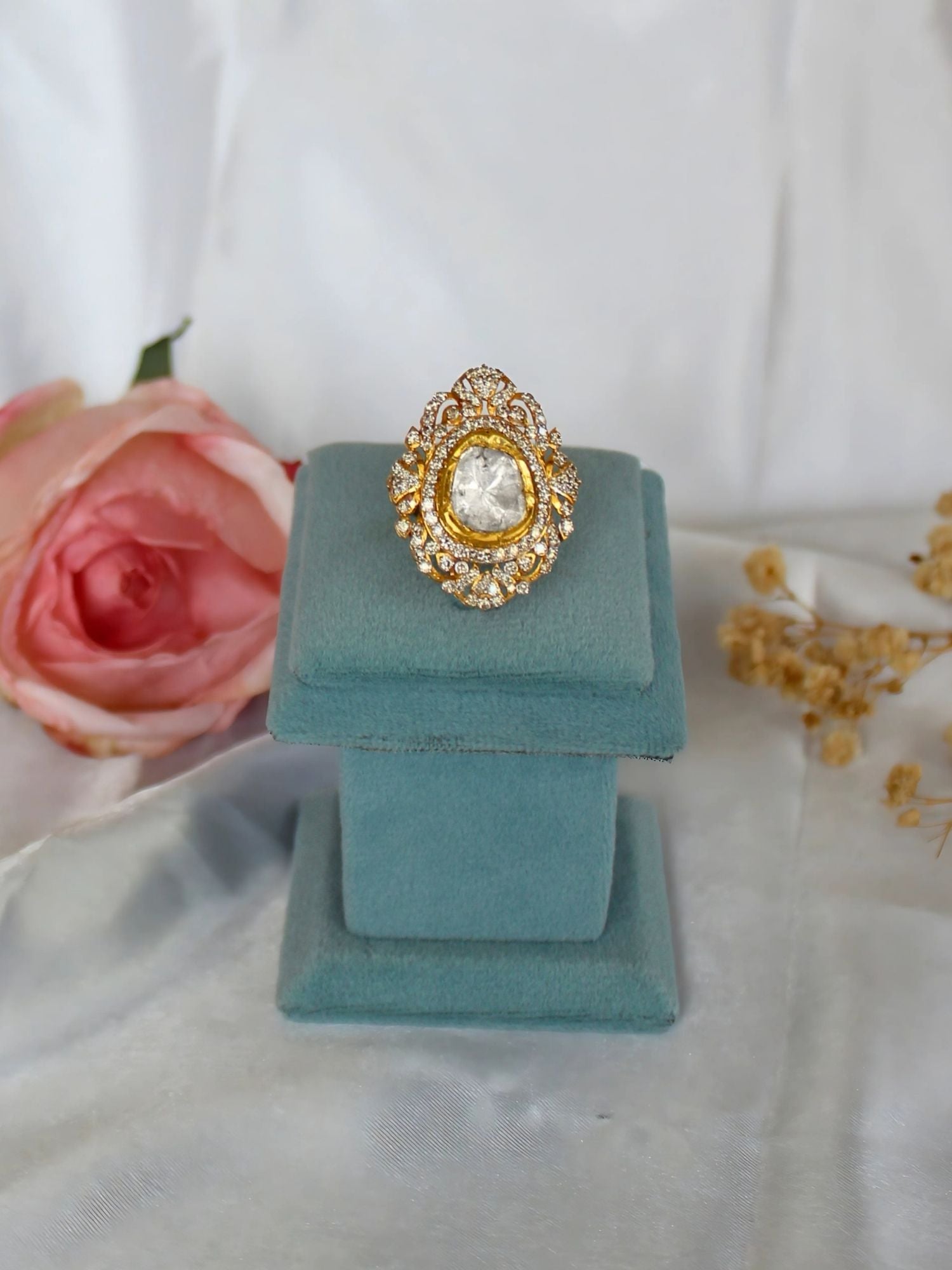 Polki Hexa Ring
