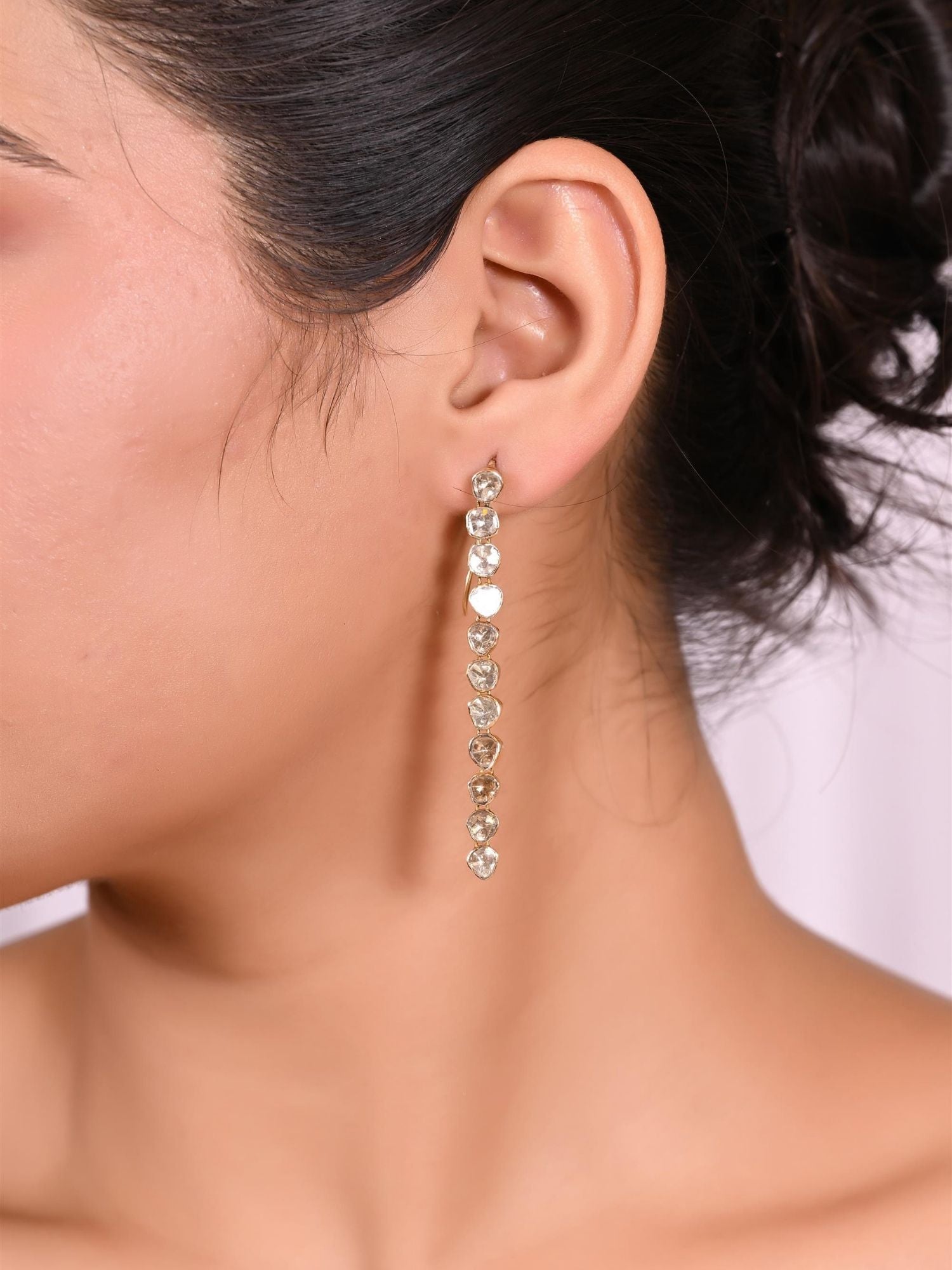 Lustre Line Polki Earrings