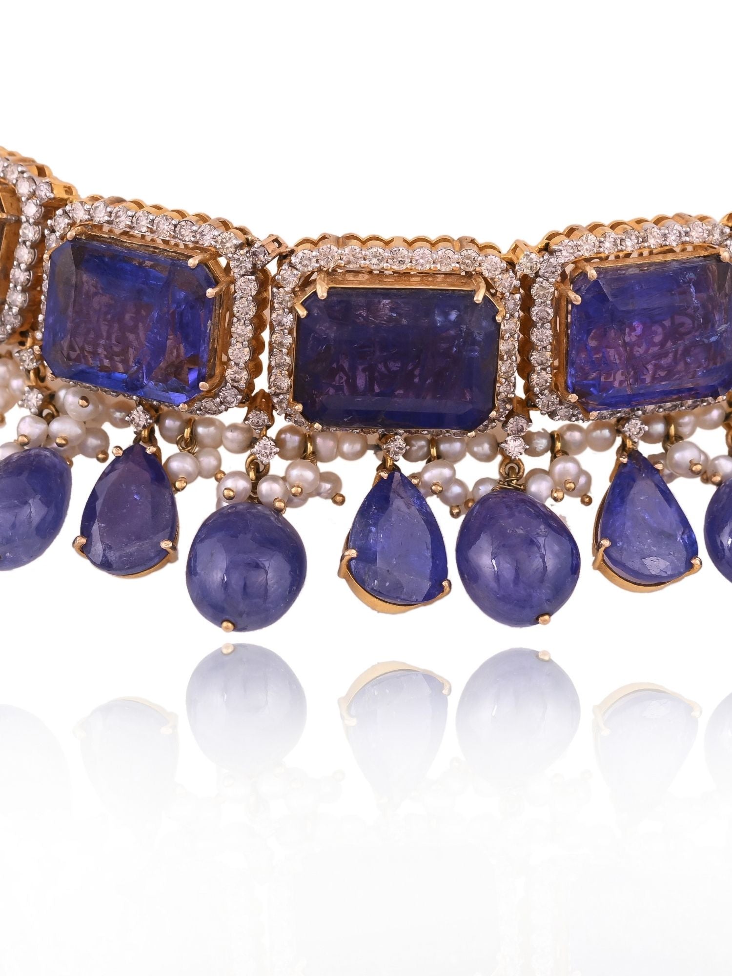 Pearl & Twilight Tanzanite Necklace Set