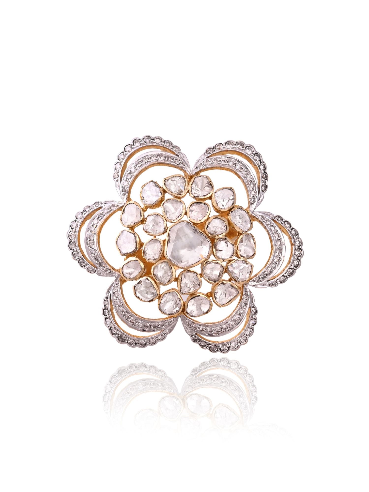Polki Petal Ring