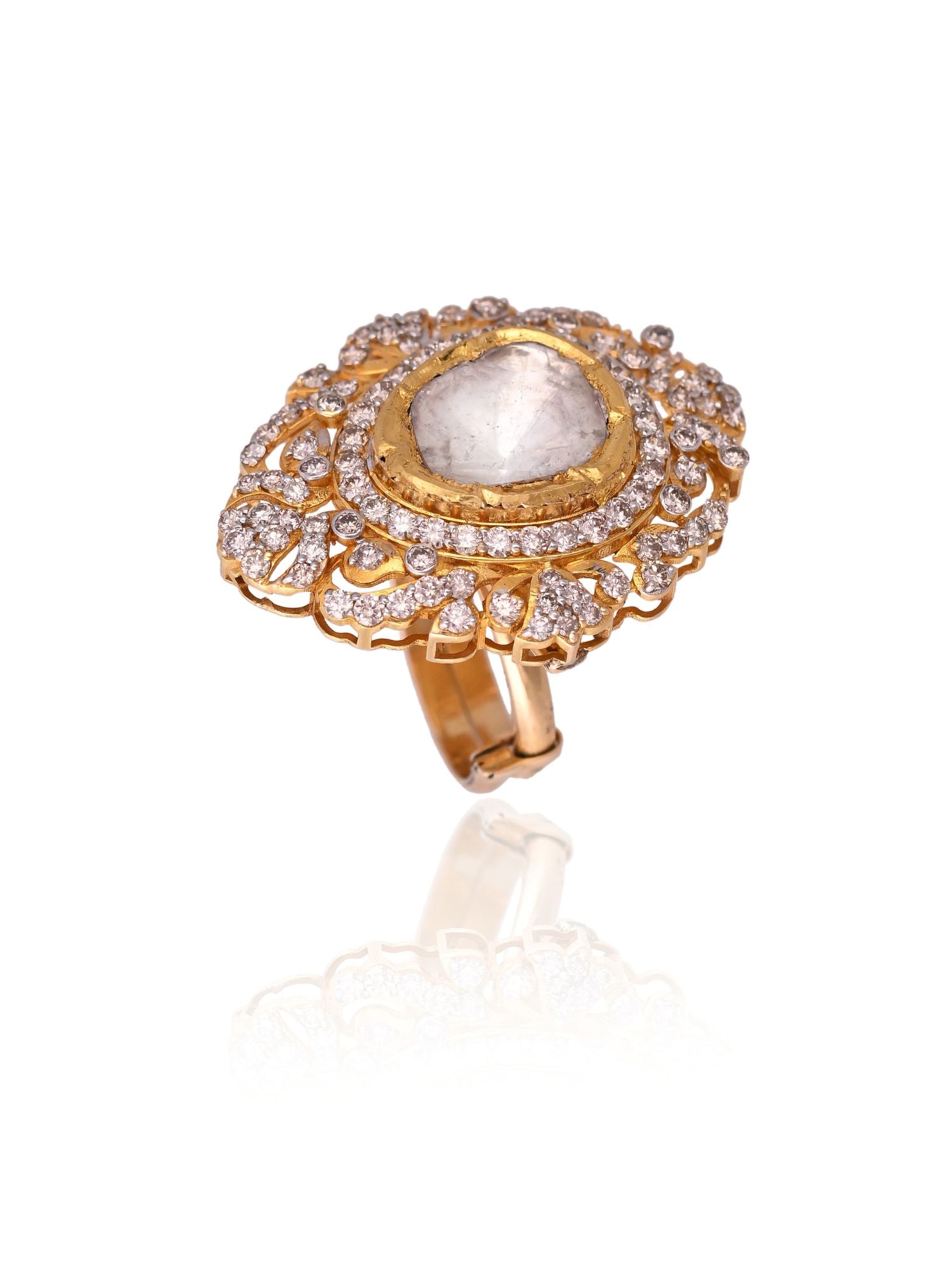 Polki Hexa Ring