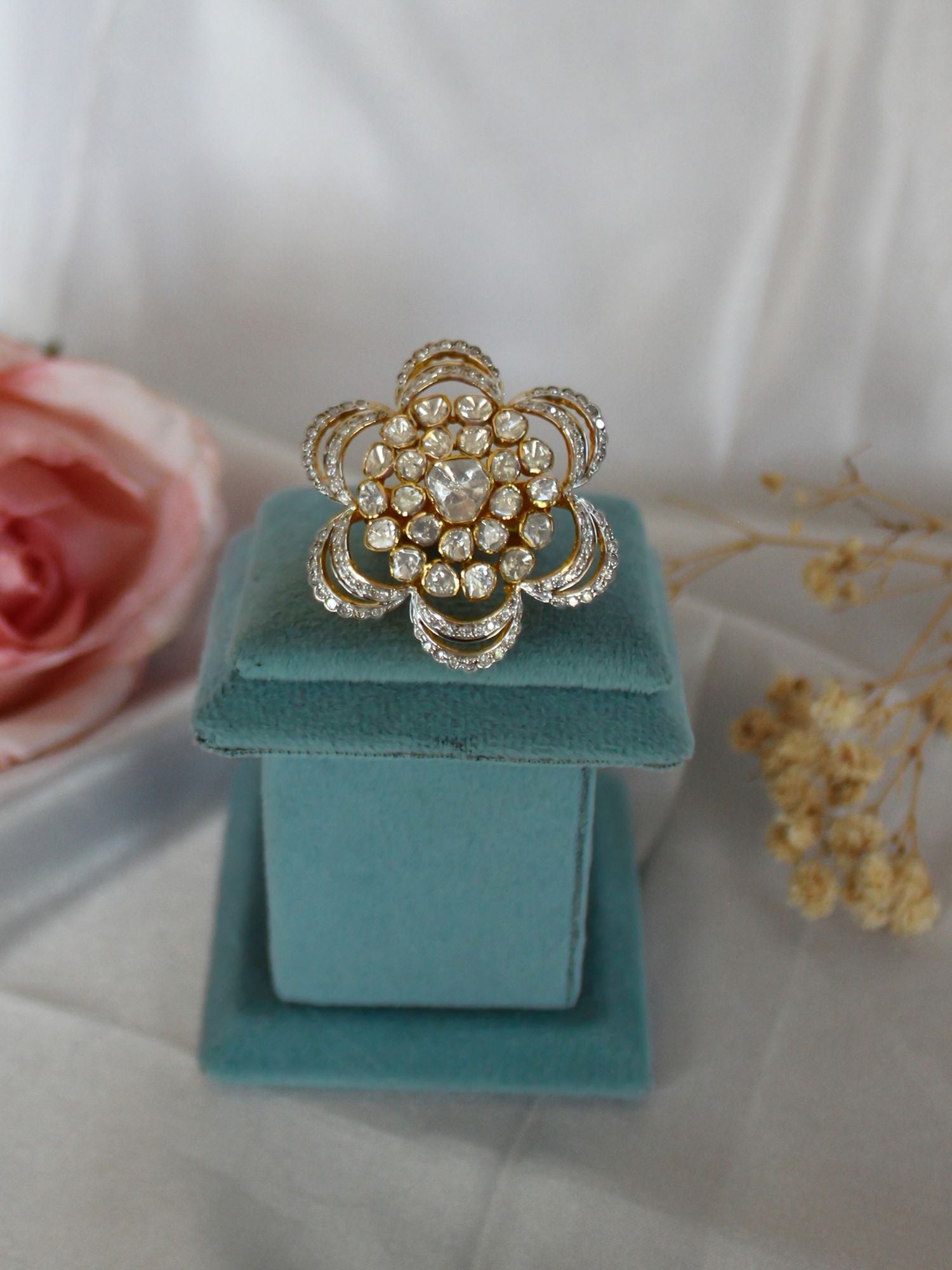 Polki Petal Ring