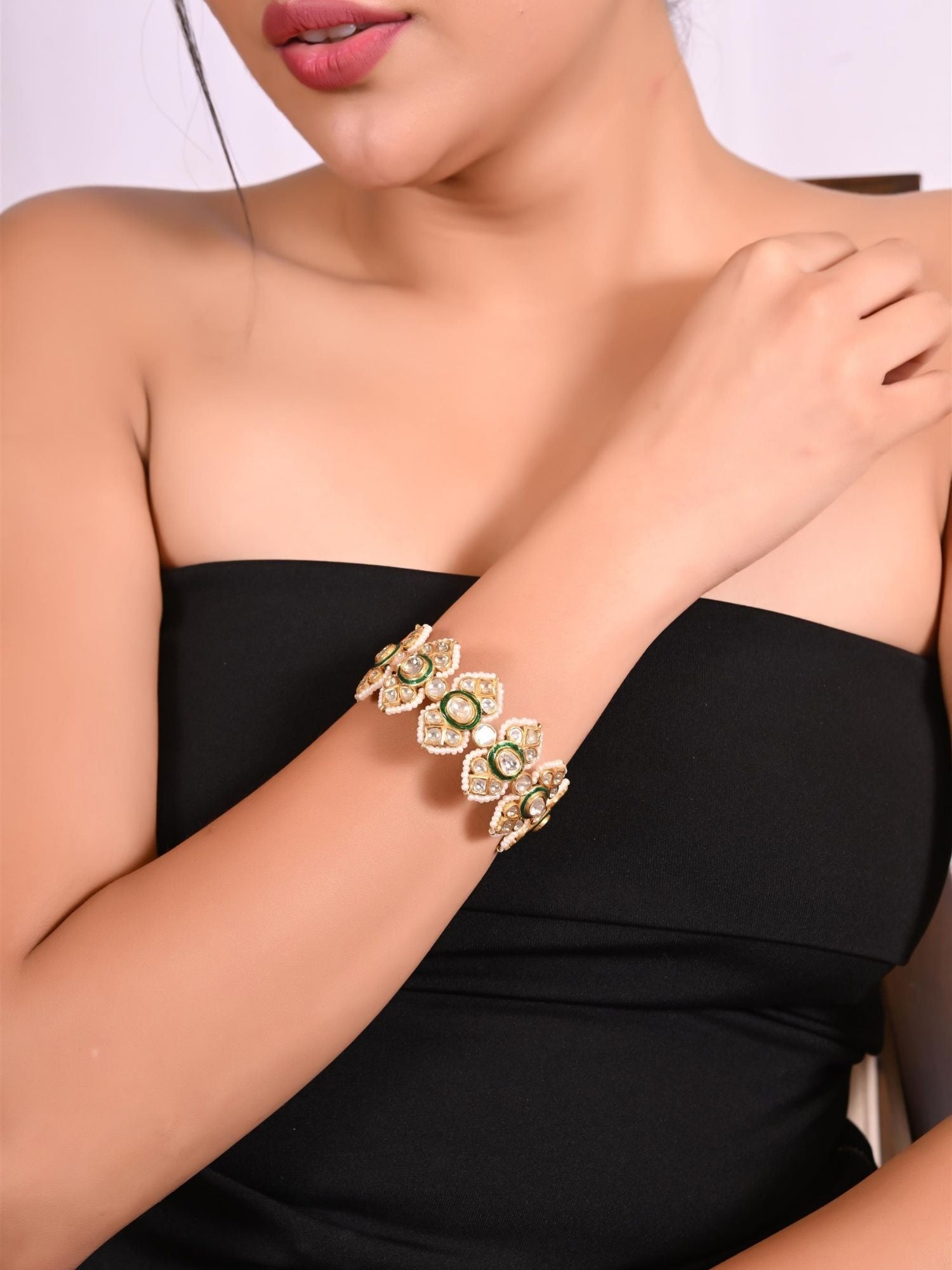 Cuff of Light Polki Bangle
