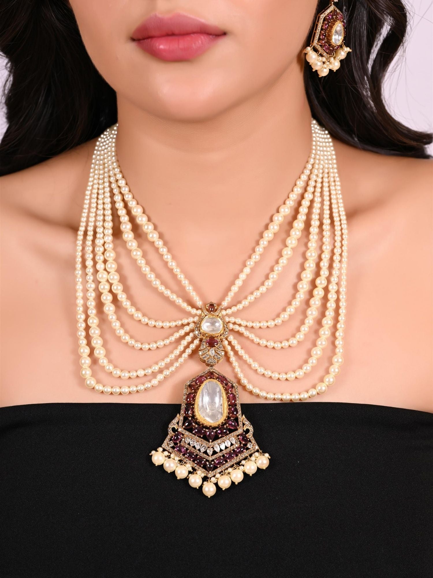 Gleamweb Tourmaline Necklace Set