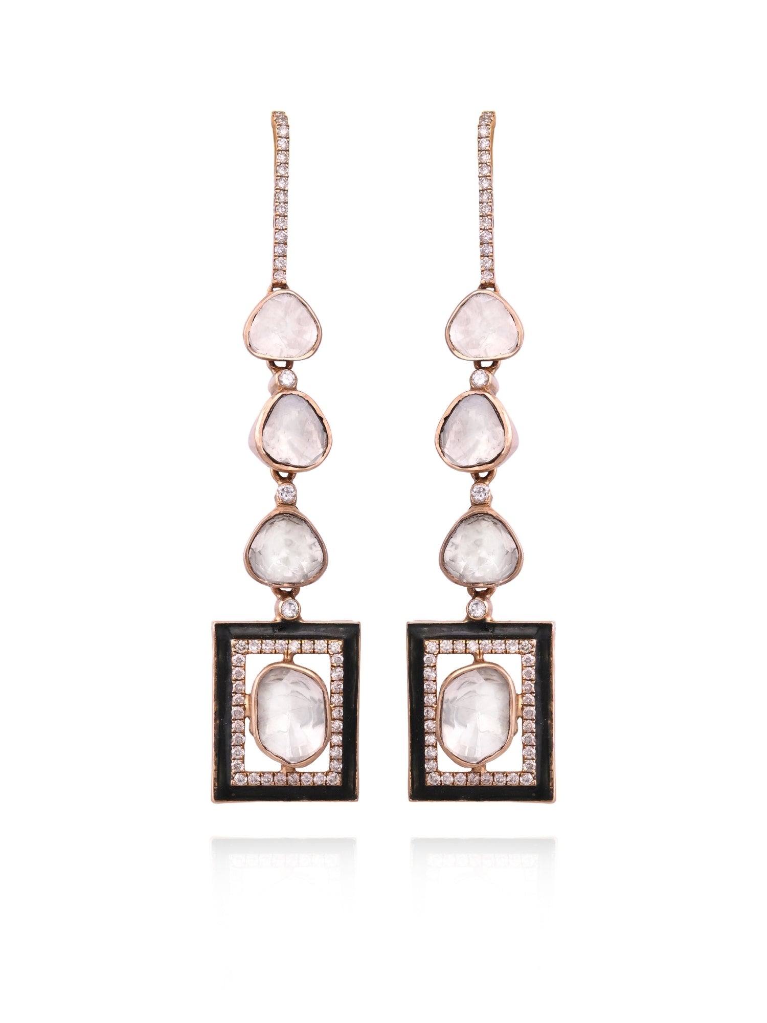 Vertical Symphony Polki Earrings