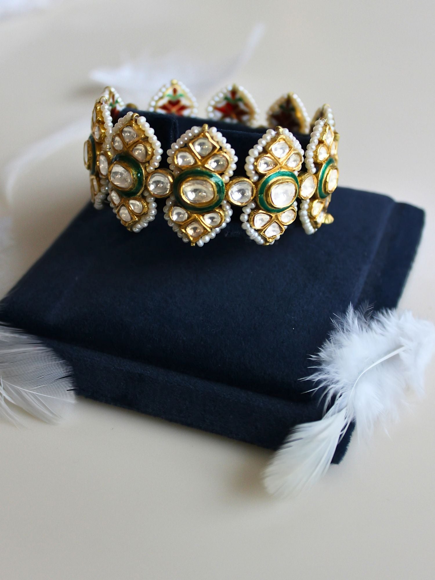 Cuff of Light Polki Bangle