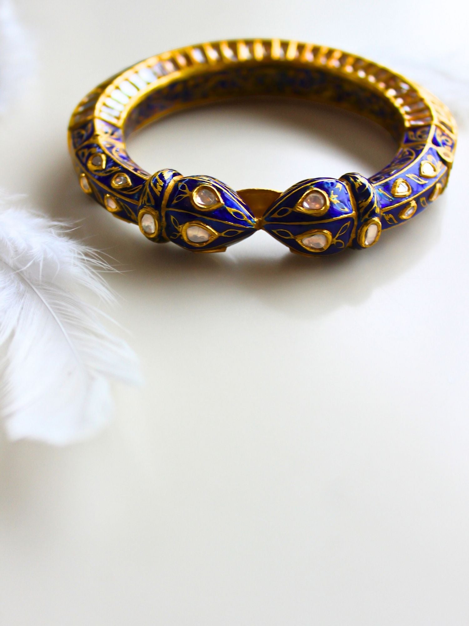 The Glazed Halo Polki Bangle