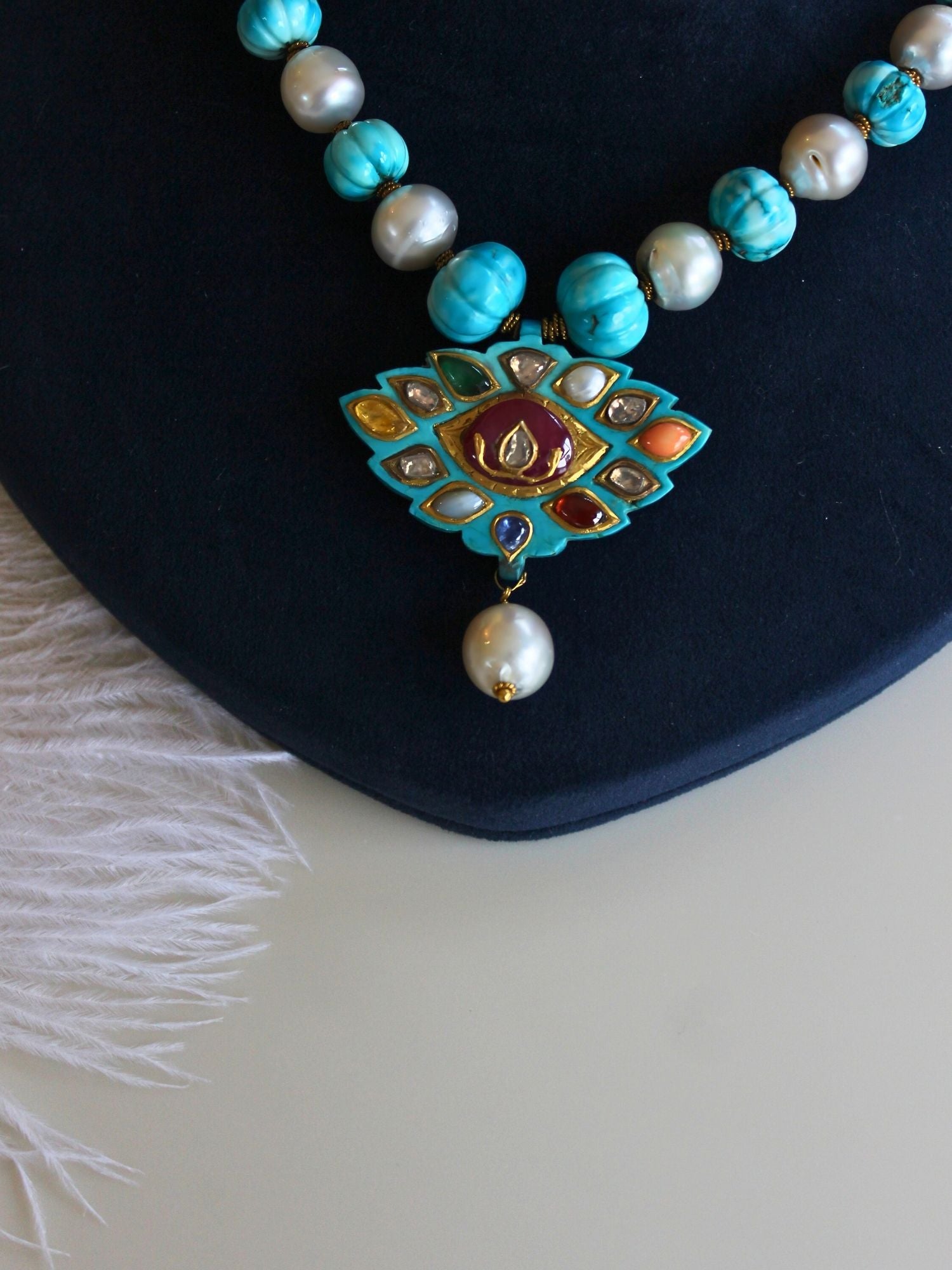 Ethereal Midnight Turquoise Pendant