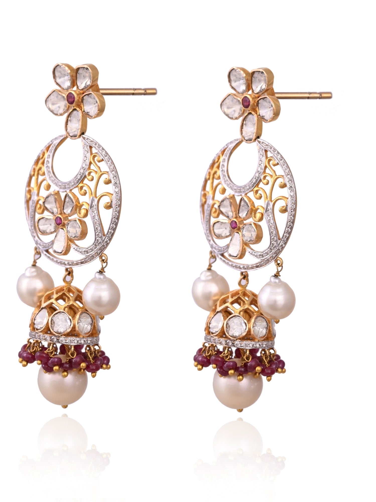 Ruby Petal Chandbali