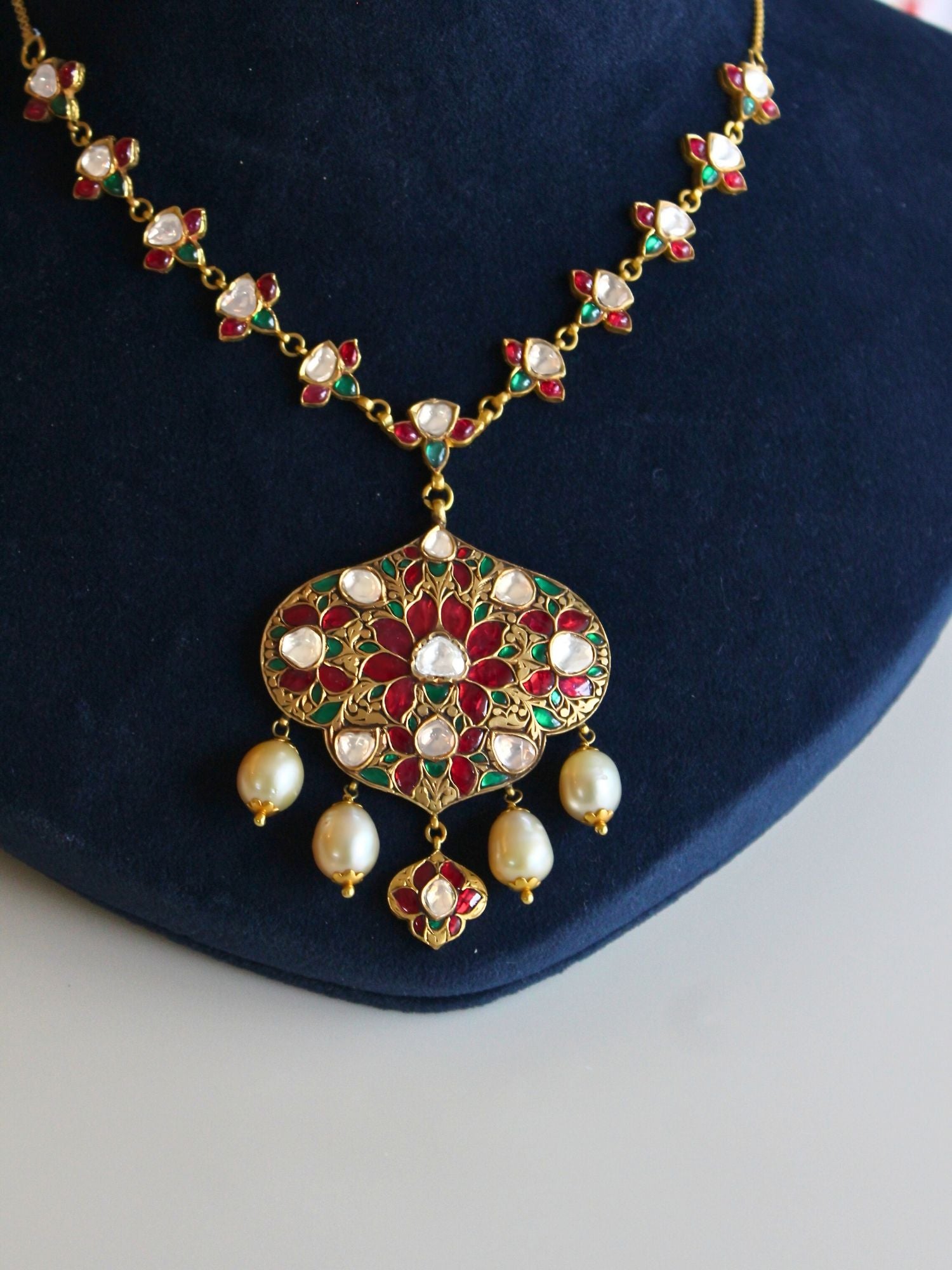 The Ruby Halo Drop Pendant