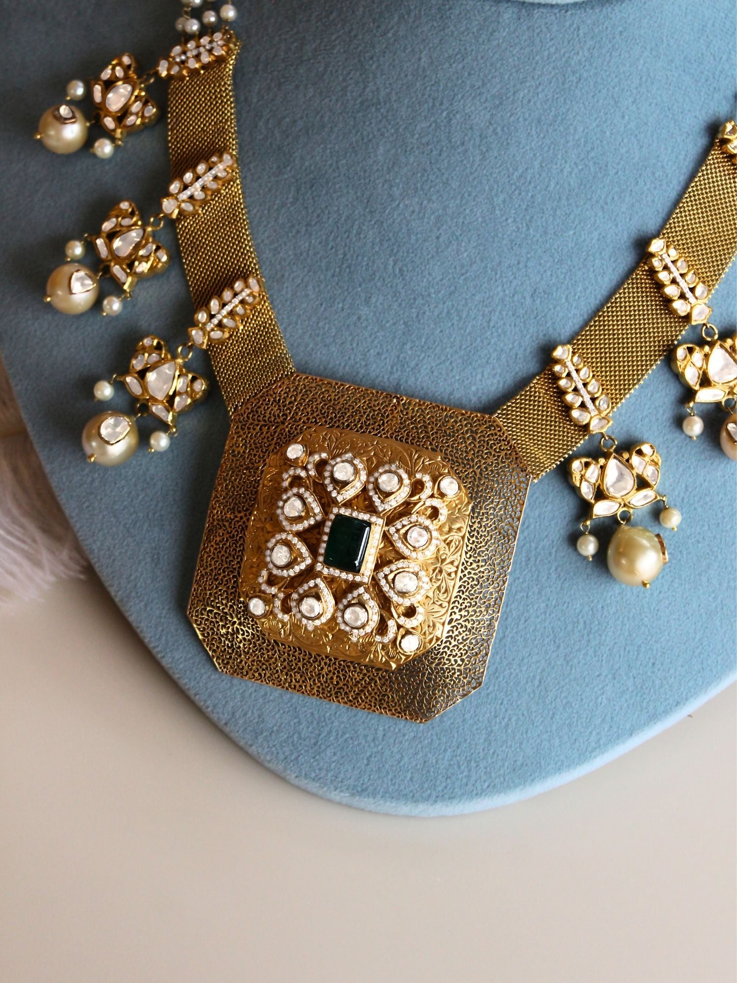 Polygon Pearlfall Pendant