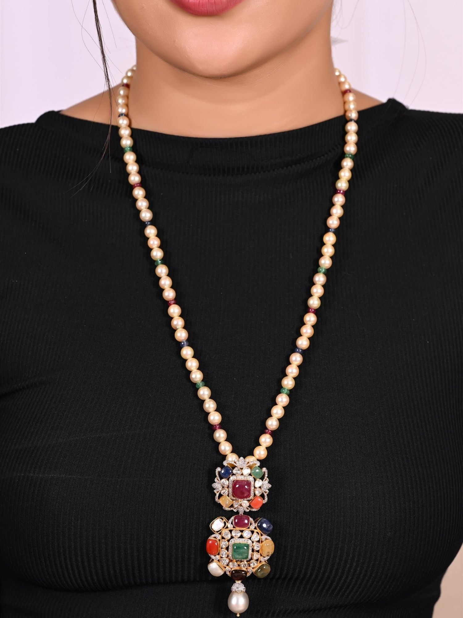 Cluster of Color Pendant Set