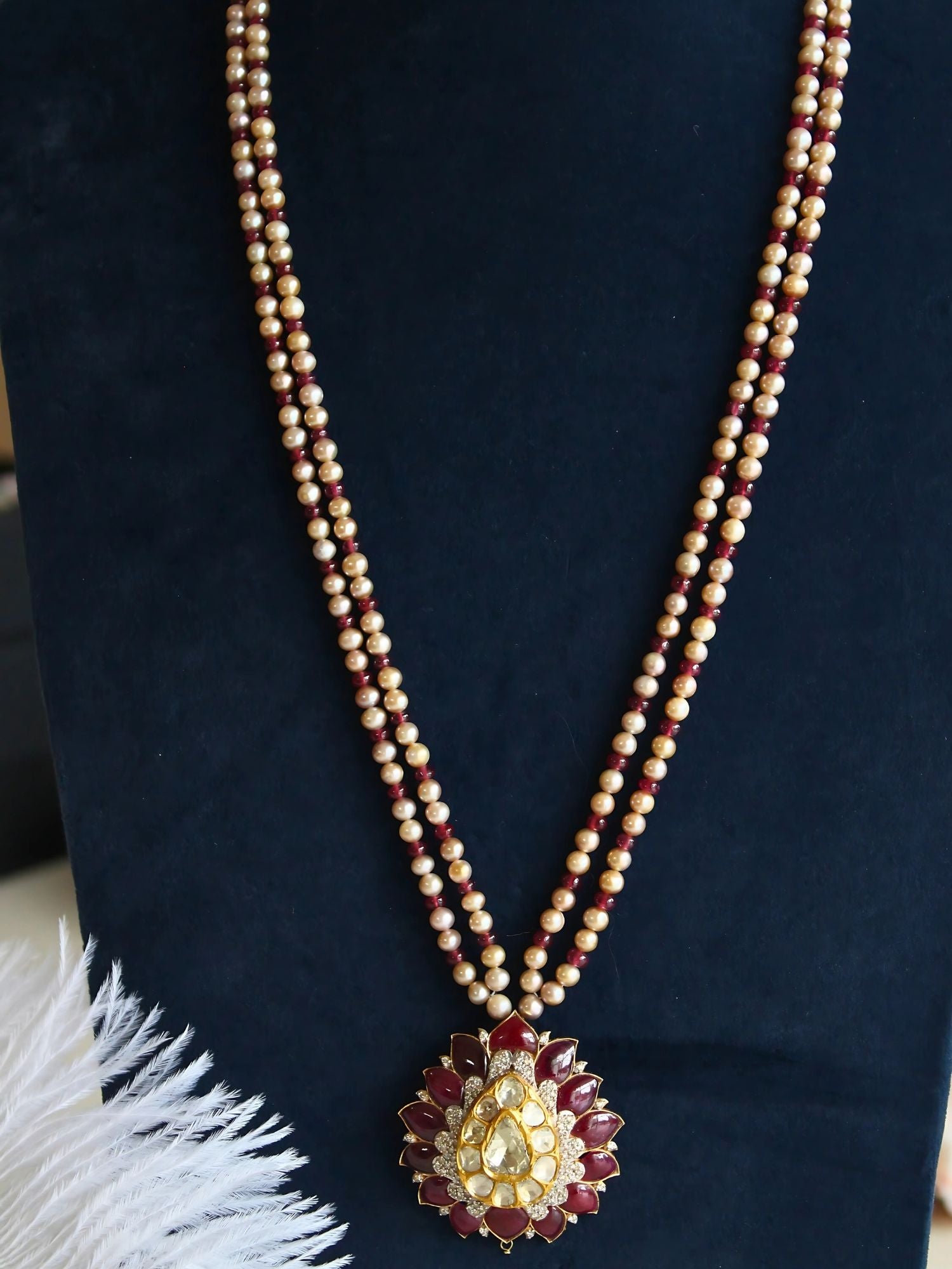 Rouge Drop Ruby Pendant Set