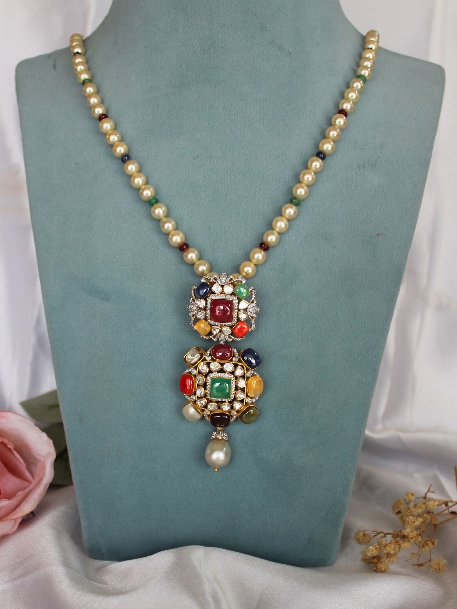 Cluster of Color Pendant Set