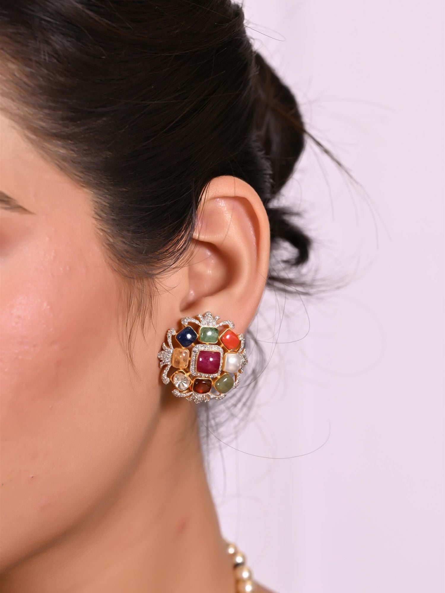 Cluster of Color Pendant Set