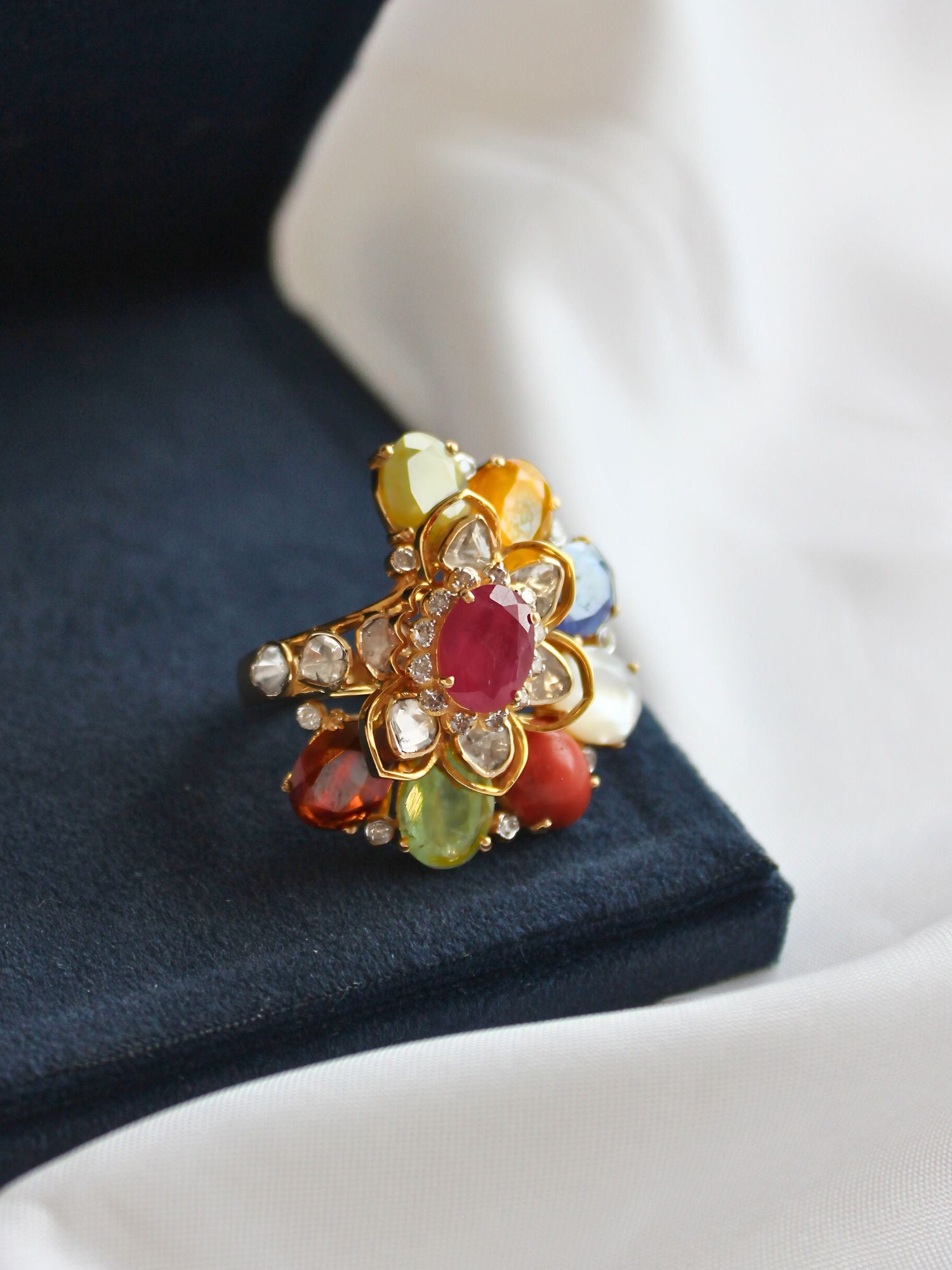 Prismbound Navratan Ring