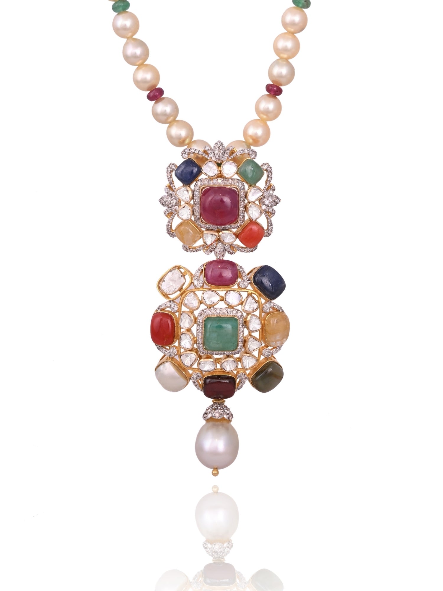 Cluster of Color Pendant Set
