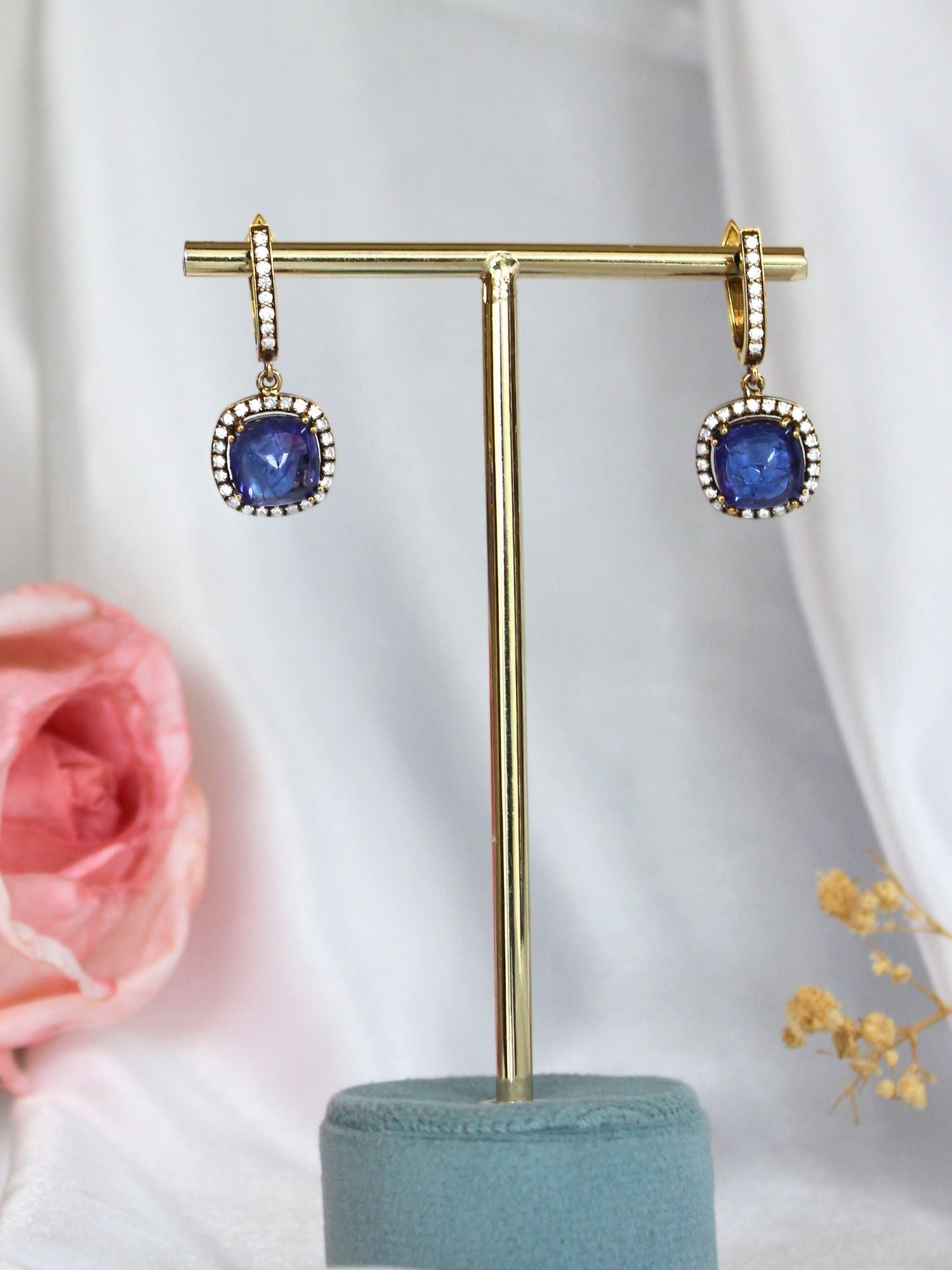 Midnight Cascade Tanzanite Earrings