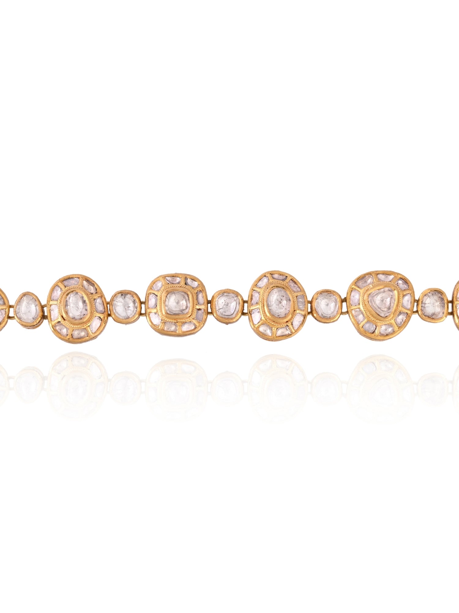 Gleaming Circles Polki Bracelet