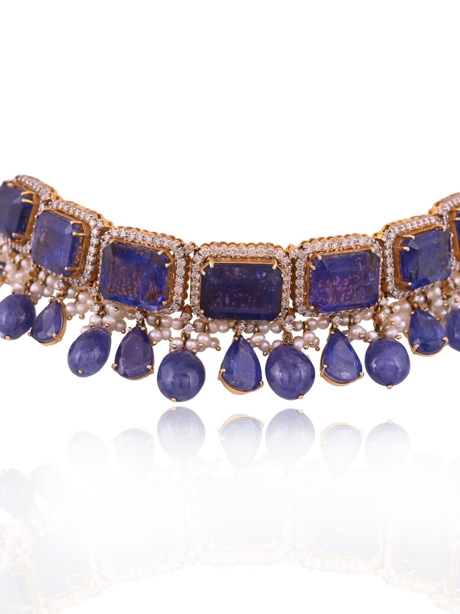Pearl & Twilight Tanzanite Necklace Set
