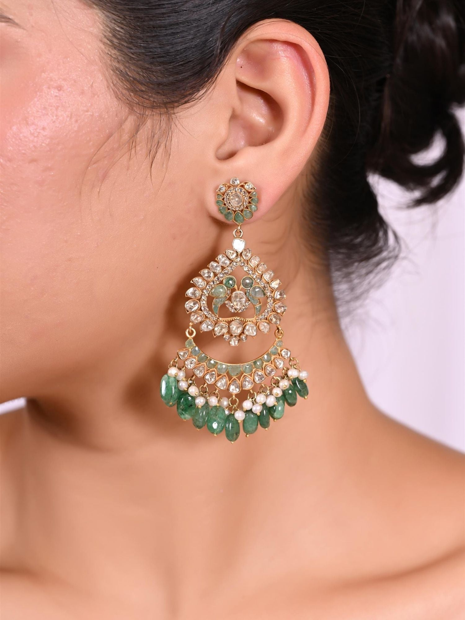 Enchanted in Emerald Earrings