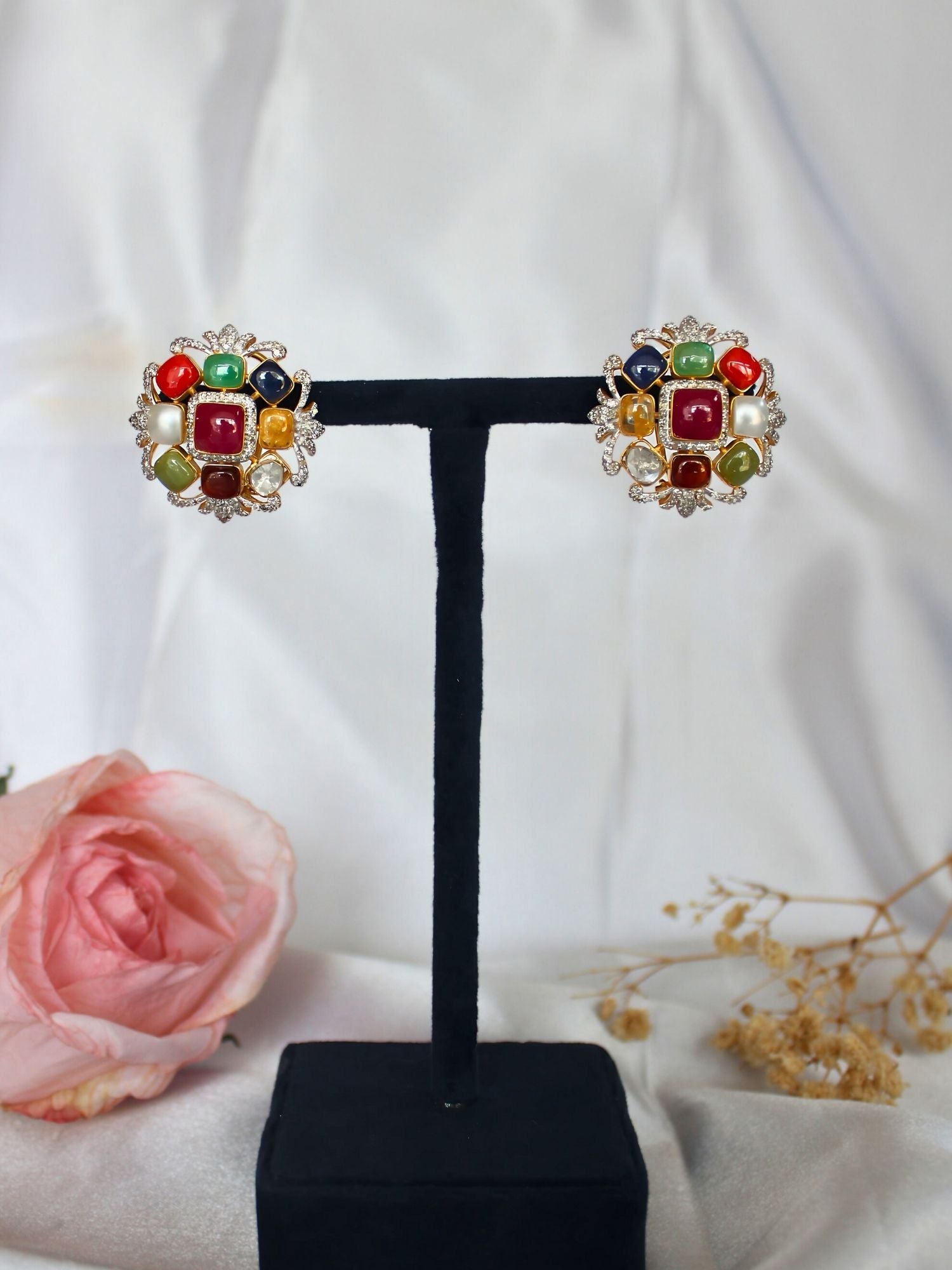 Cluster of Color Pendant Set