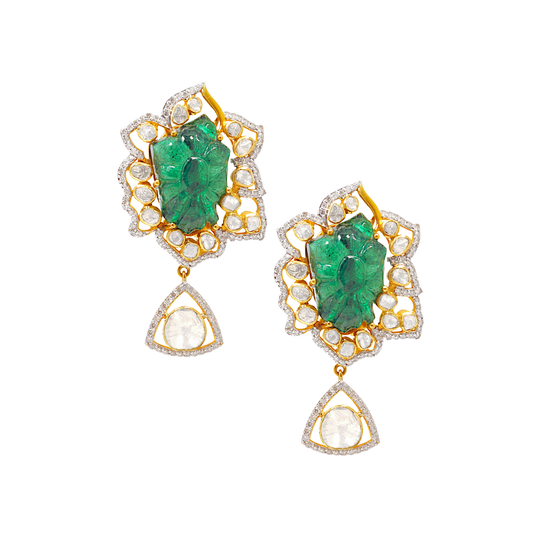Carved Emerald Chandeliers