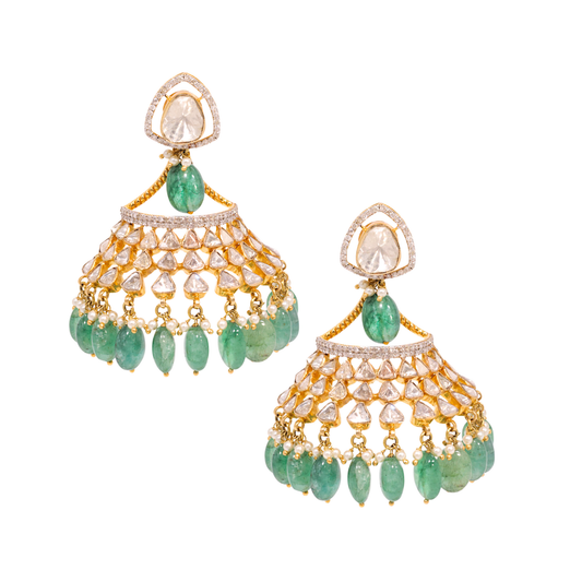 Emerald Dome Jhumkas