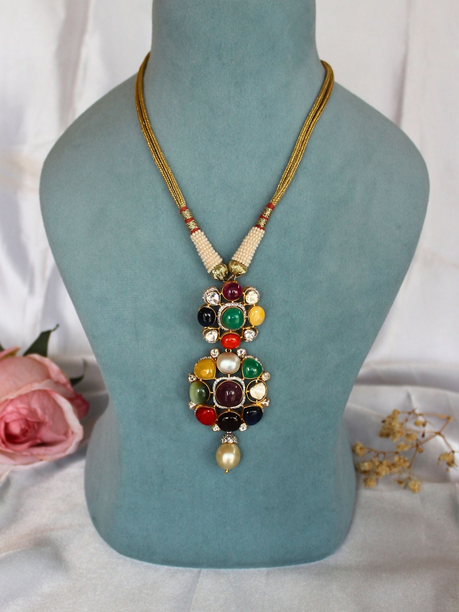 Circle of Stones Pendant Set