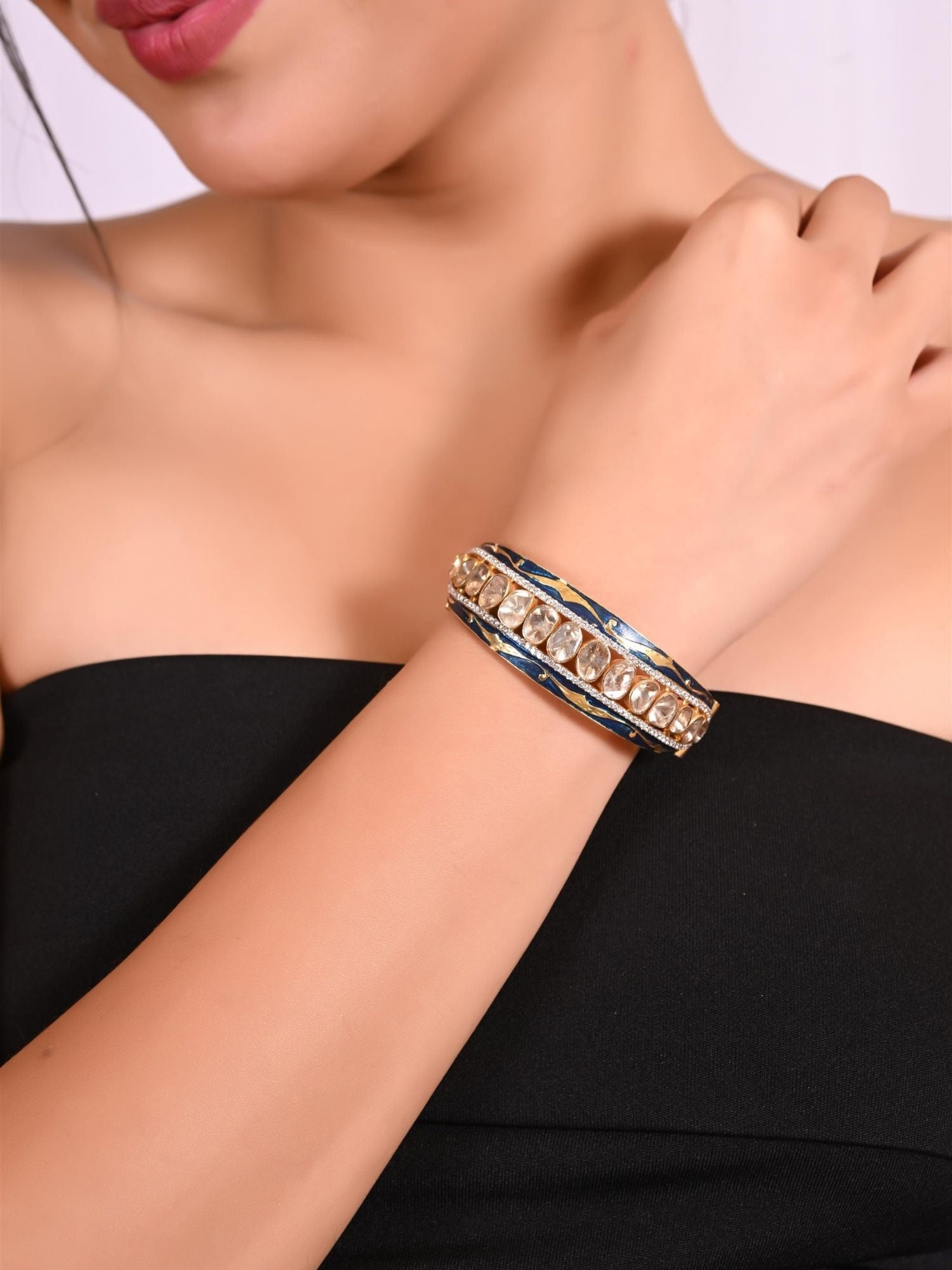 Golden Tide Polki Bangle