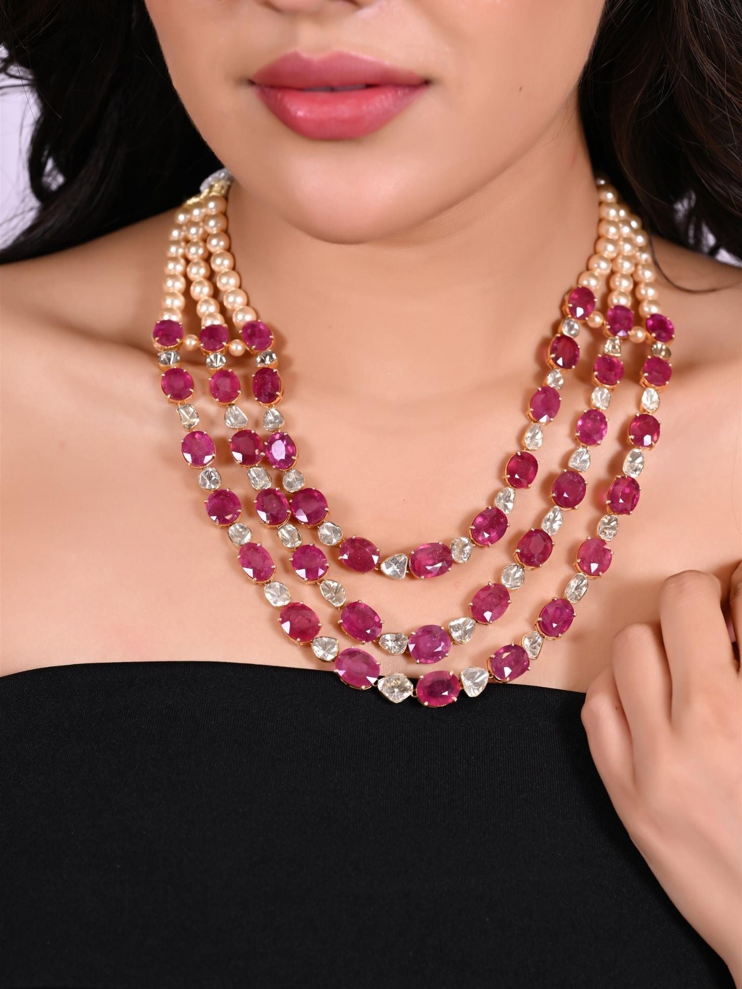 Triora Ruby Layered Necklace