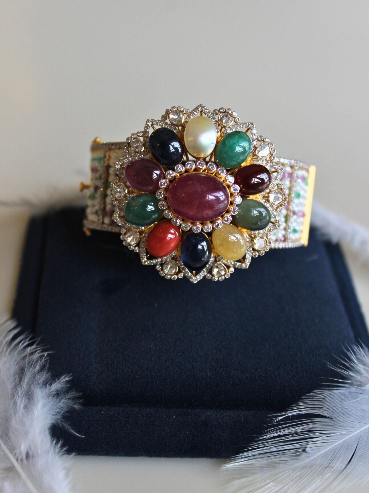 Bloom of Nine Navratna Bangle