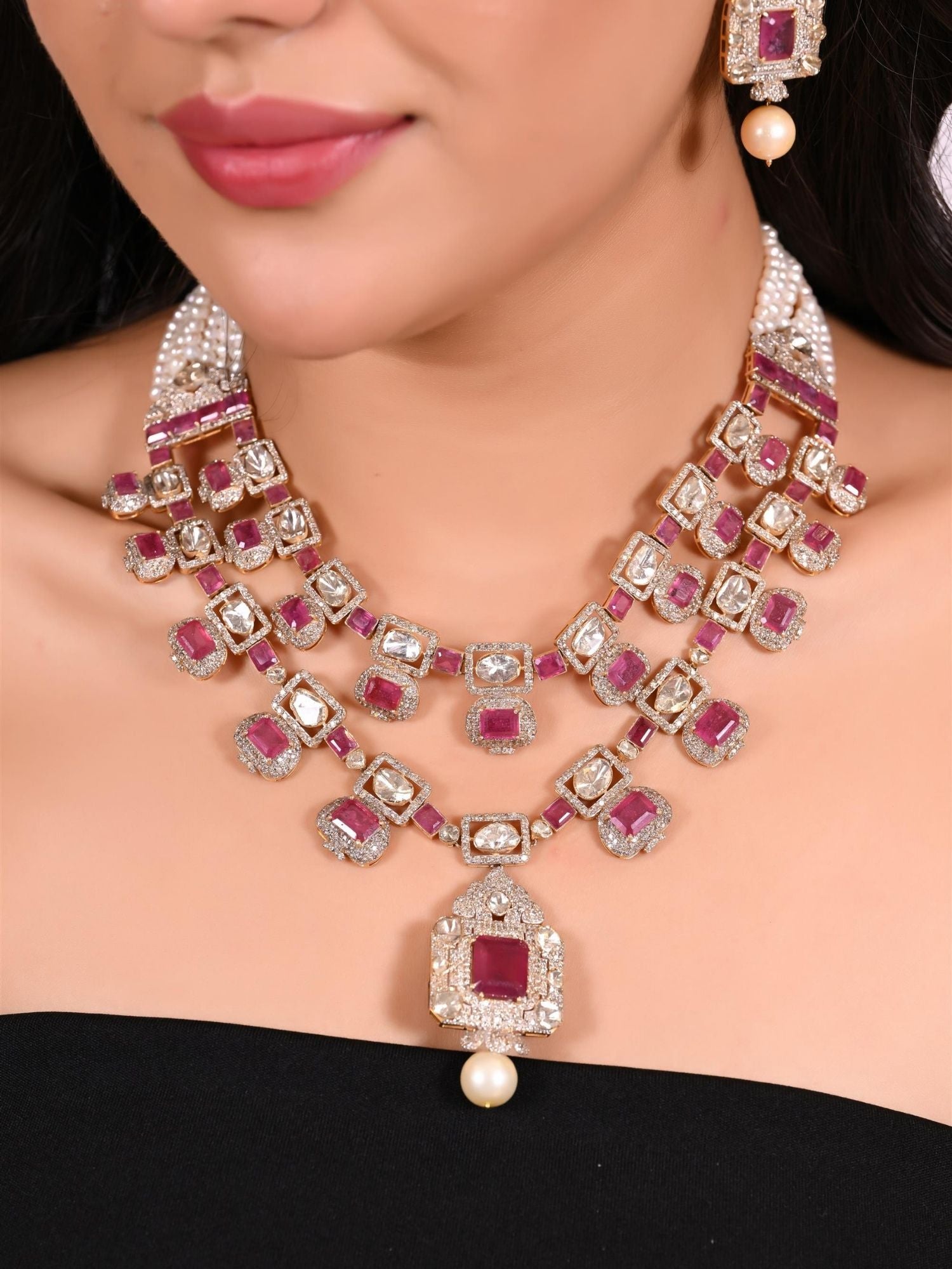 Ruby Reverie Necklace Set