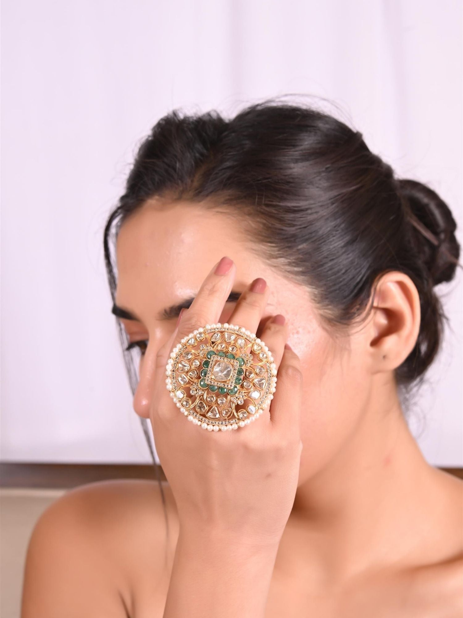 The Gem Loop Polki Ring