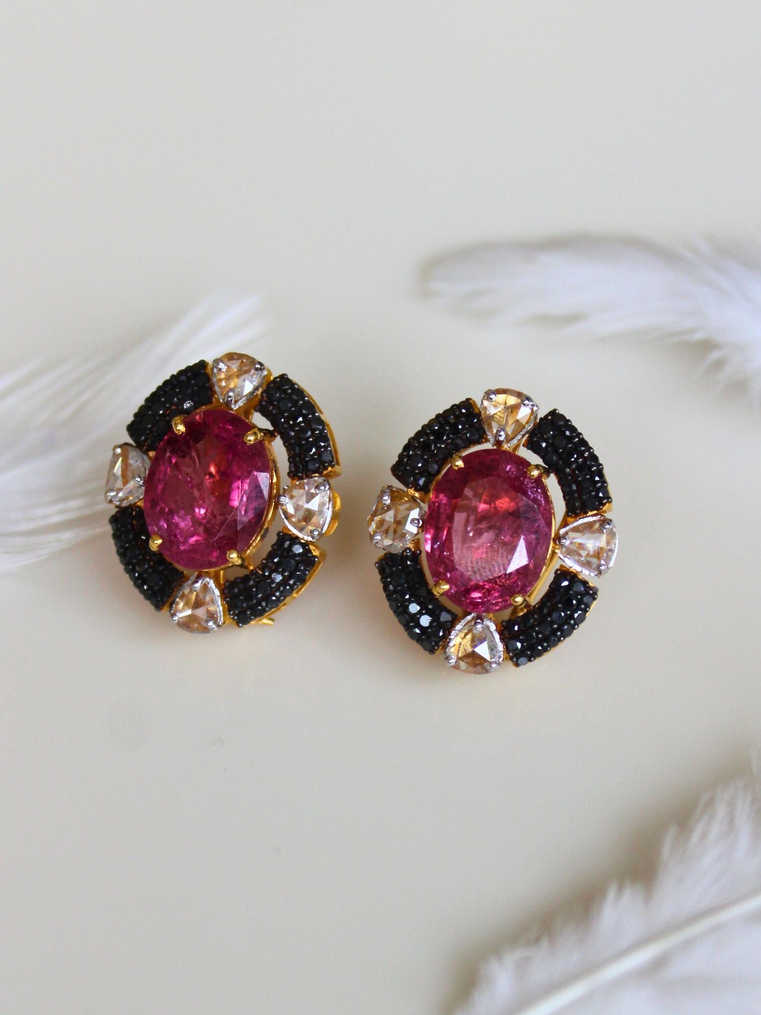 The Noir Tourmaline Studs
