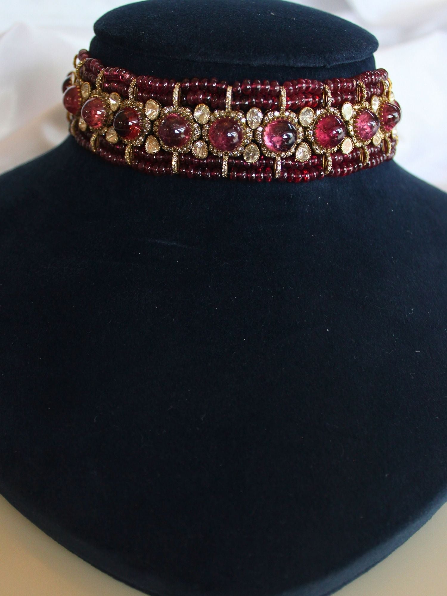 Beaded Royale Ruby Necklace