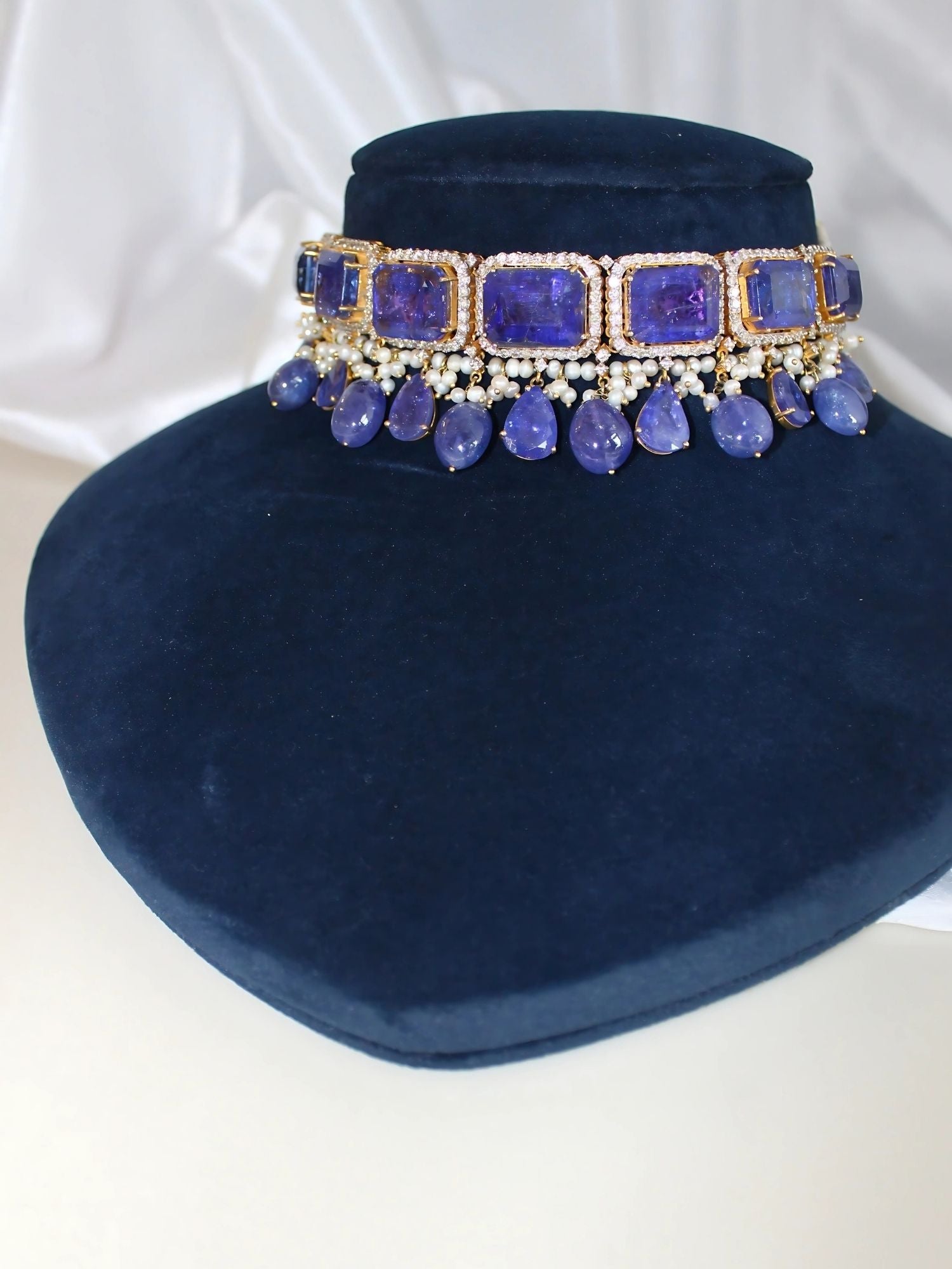 Pearl & Twilight Tanzanite Necklace Set