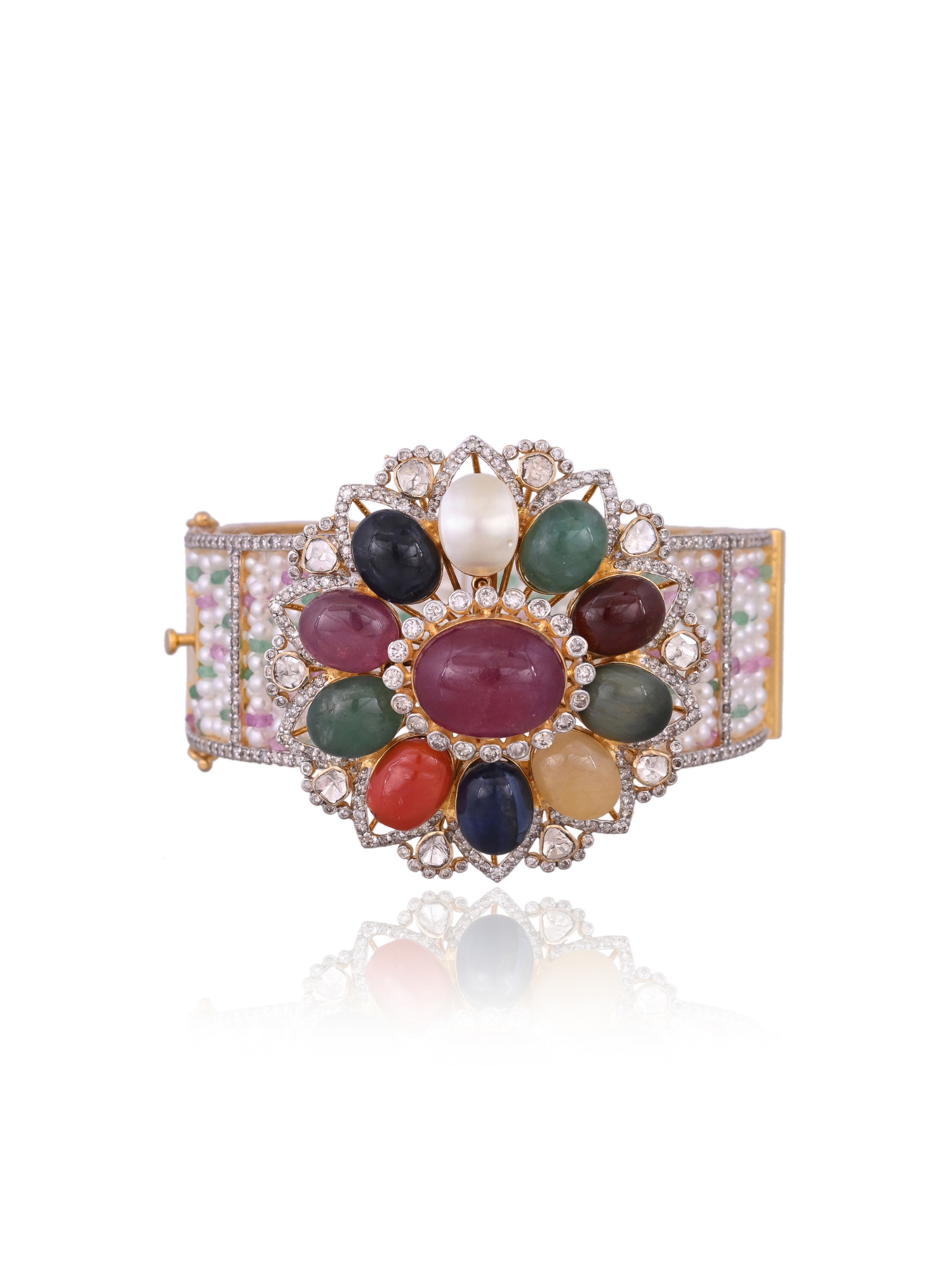 Bloom of Nine Navratna Bangle