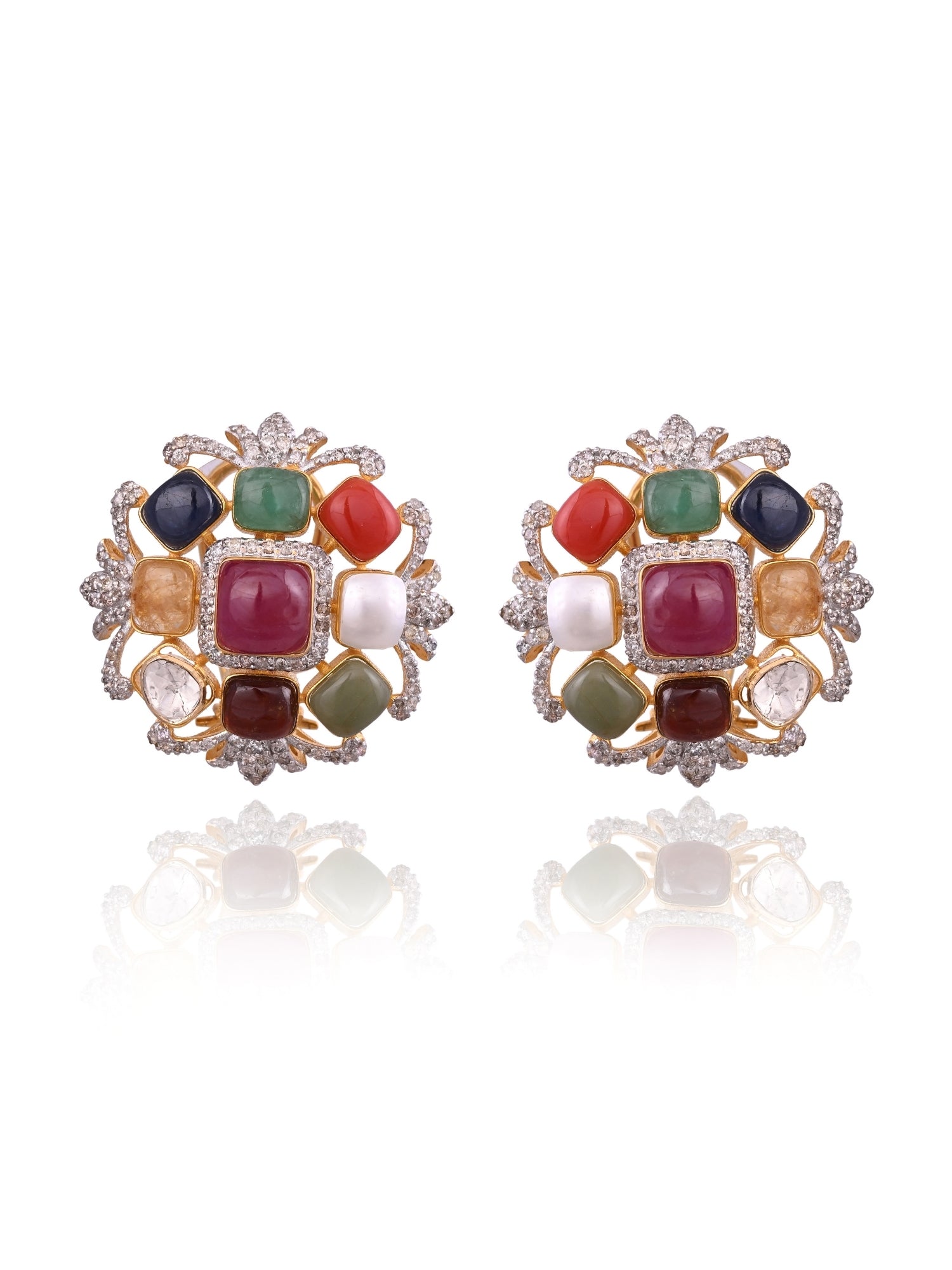 Cluster of Color Pendant Set