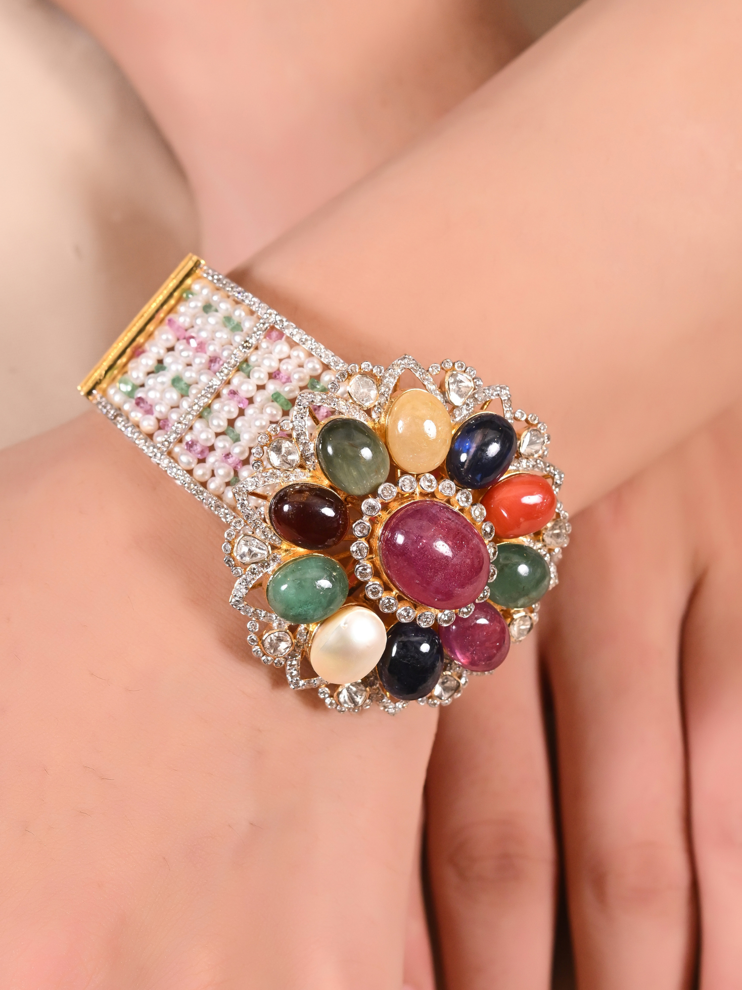Bloom of Nine Navratna Bangle