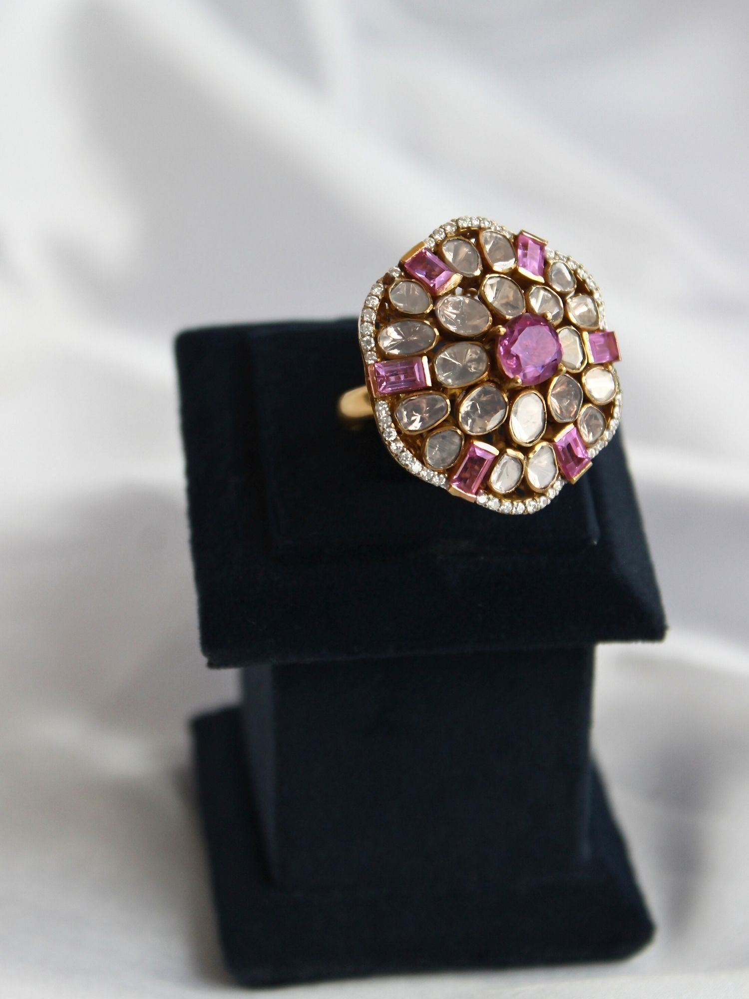 Spinel Diamond Connect Ring
