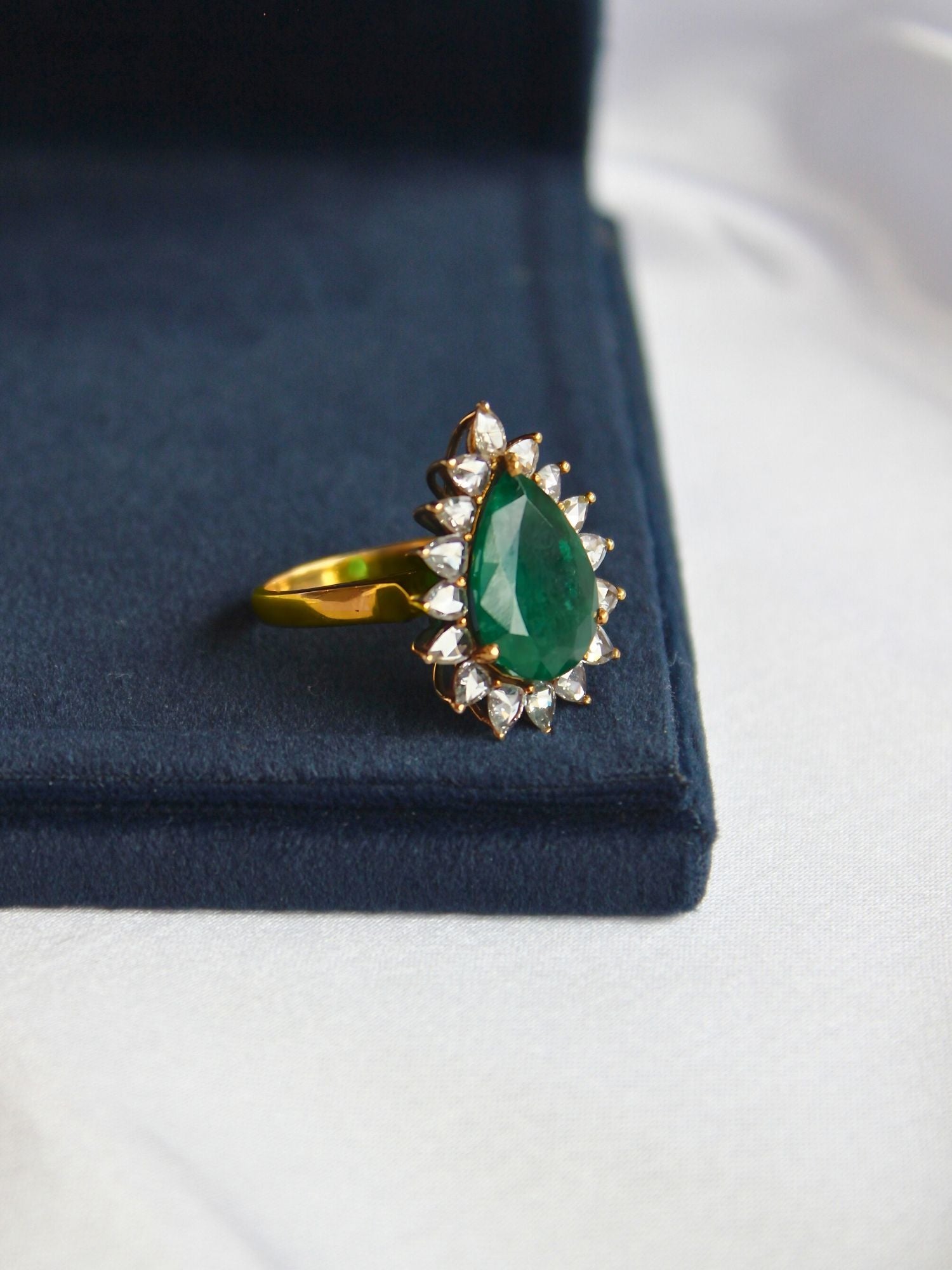 Crown jewel Emerald Ring