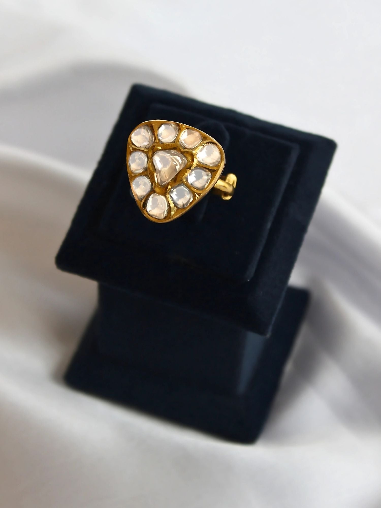 Trinity Gleam Polki Ring