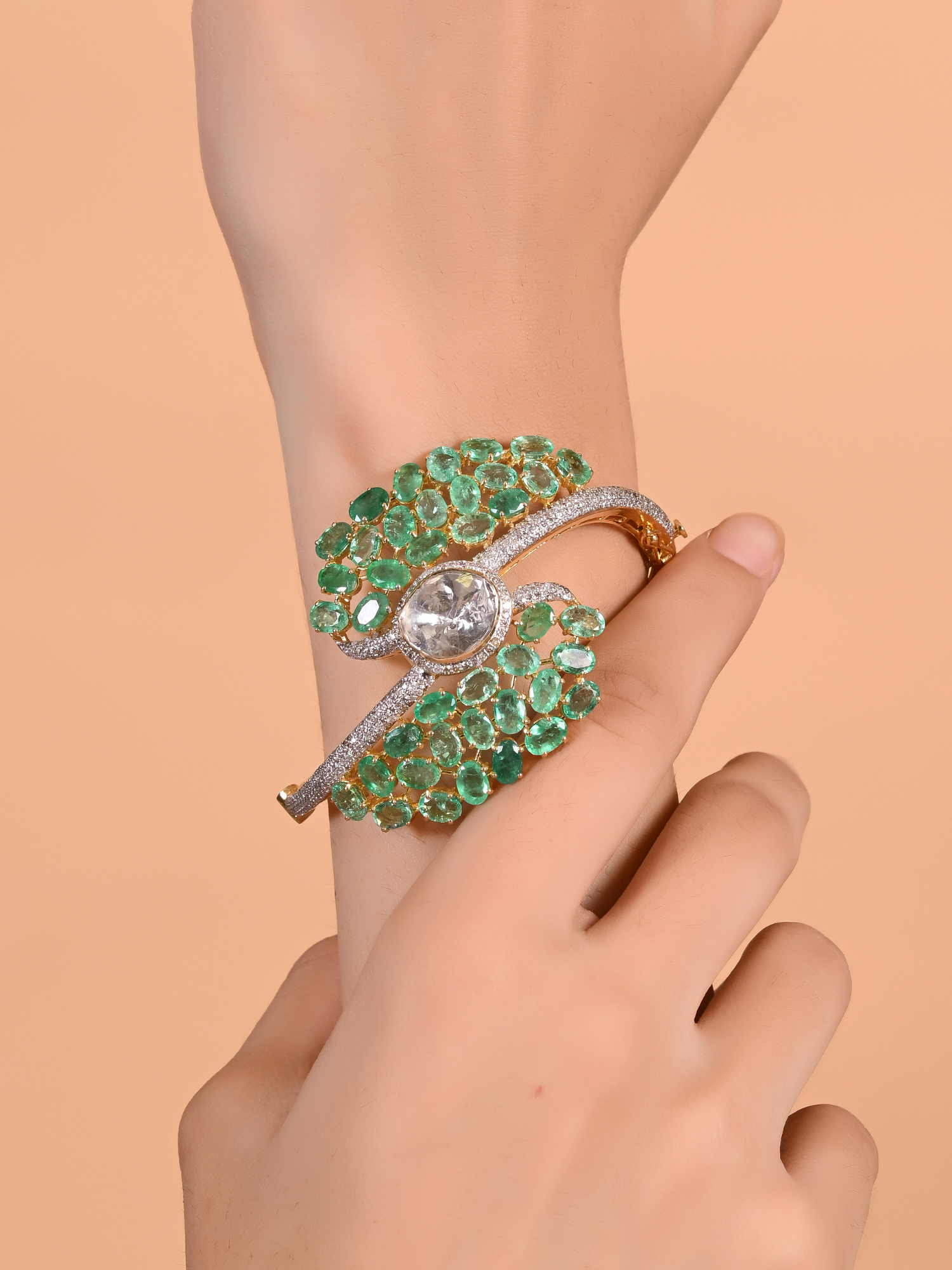 Crown of Emeralds Bangle