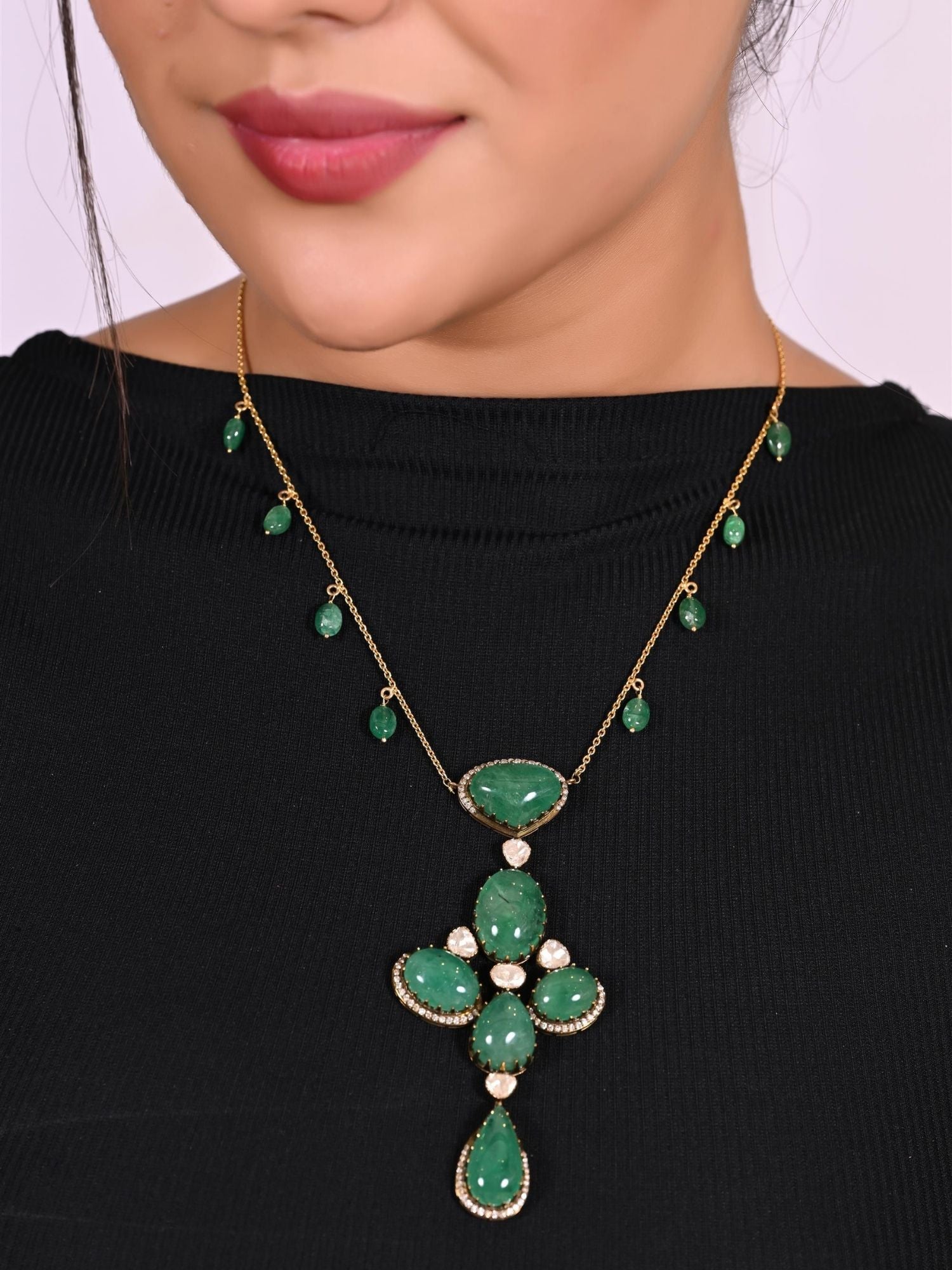 Lush Emerald Drop Pendant